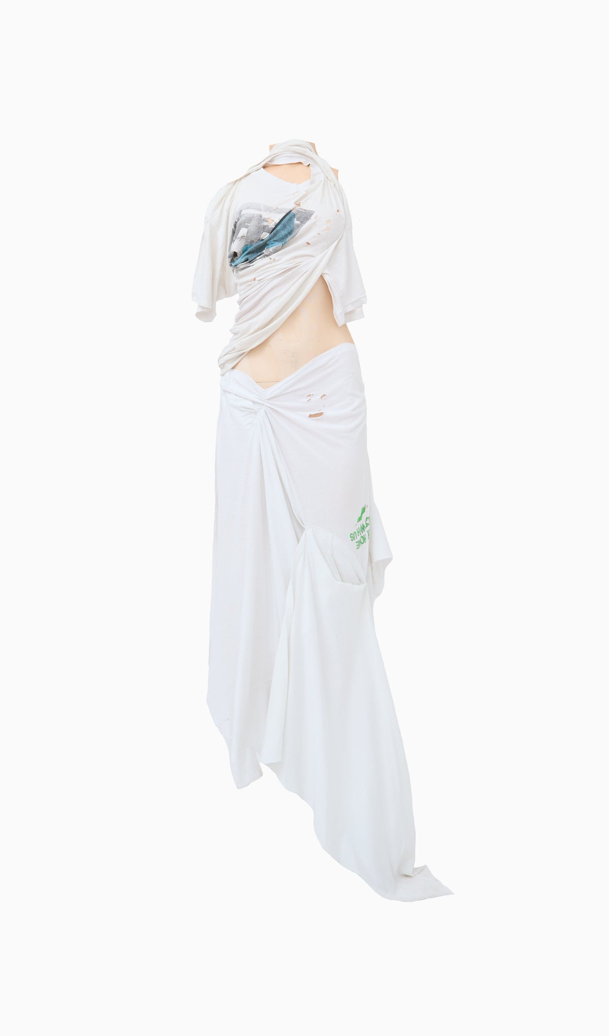 Ts & mesh gown
