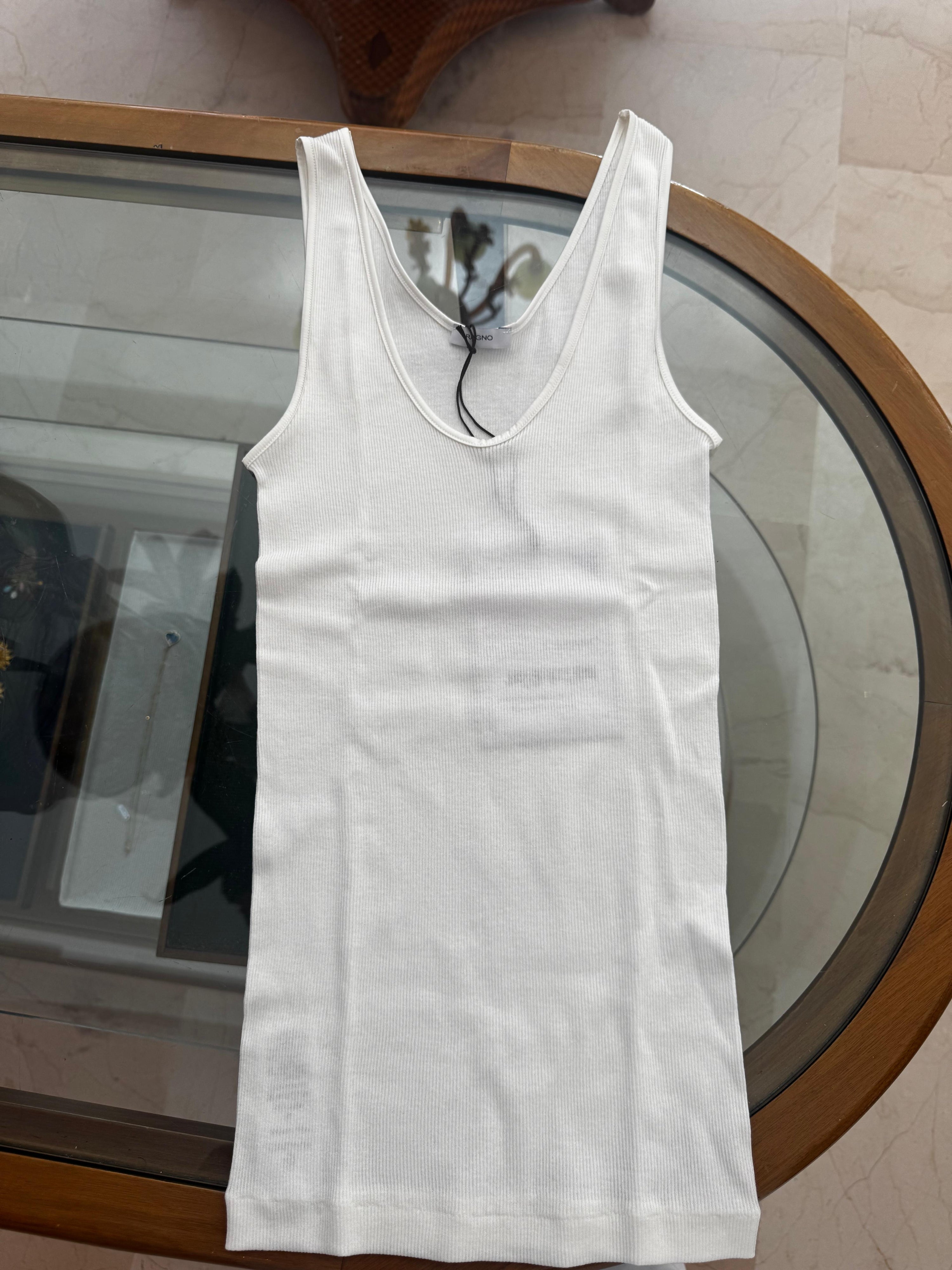 Perfect ribbed tank top - off white