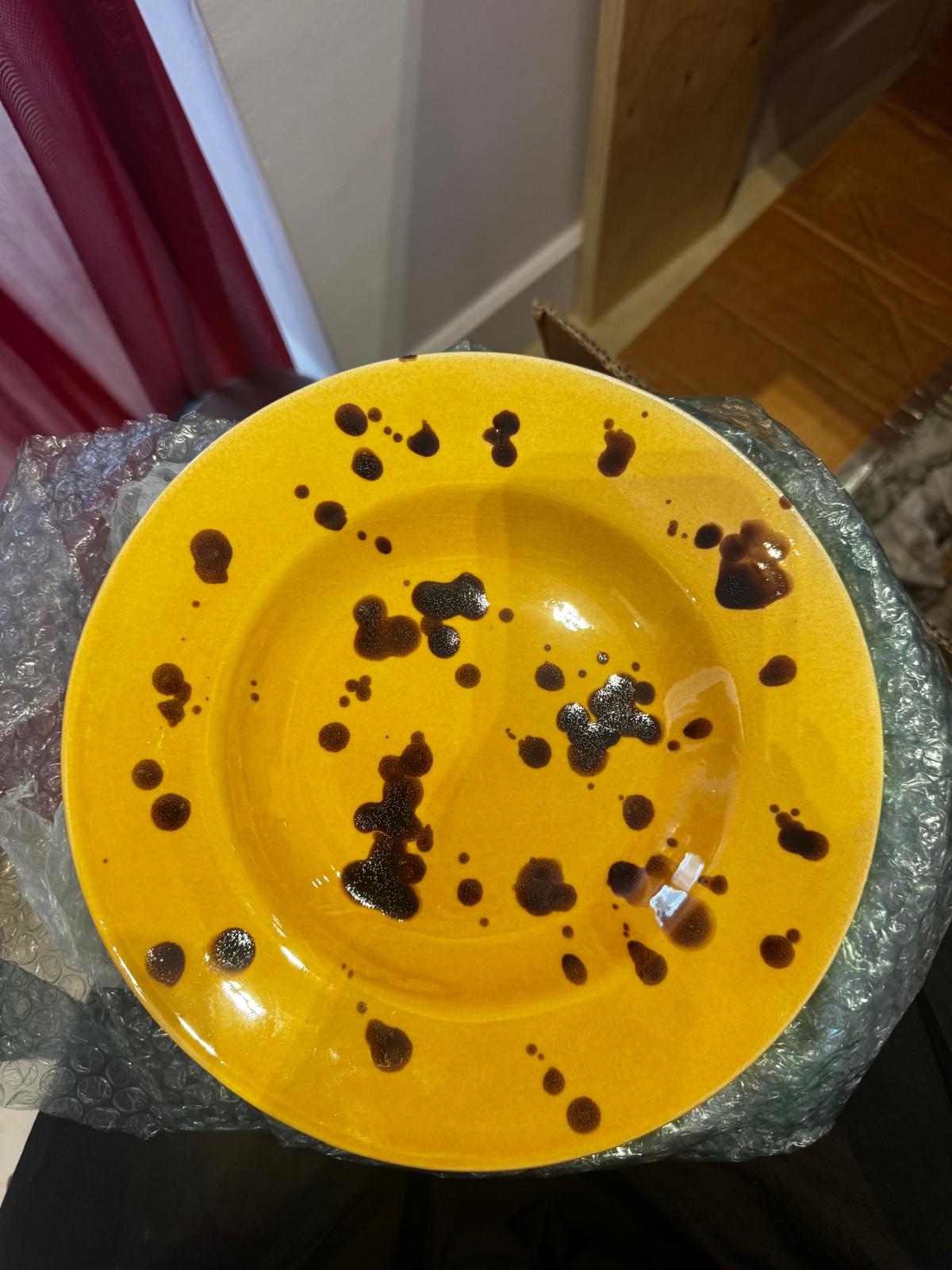 Maxi leopard schizzo soup plate