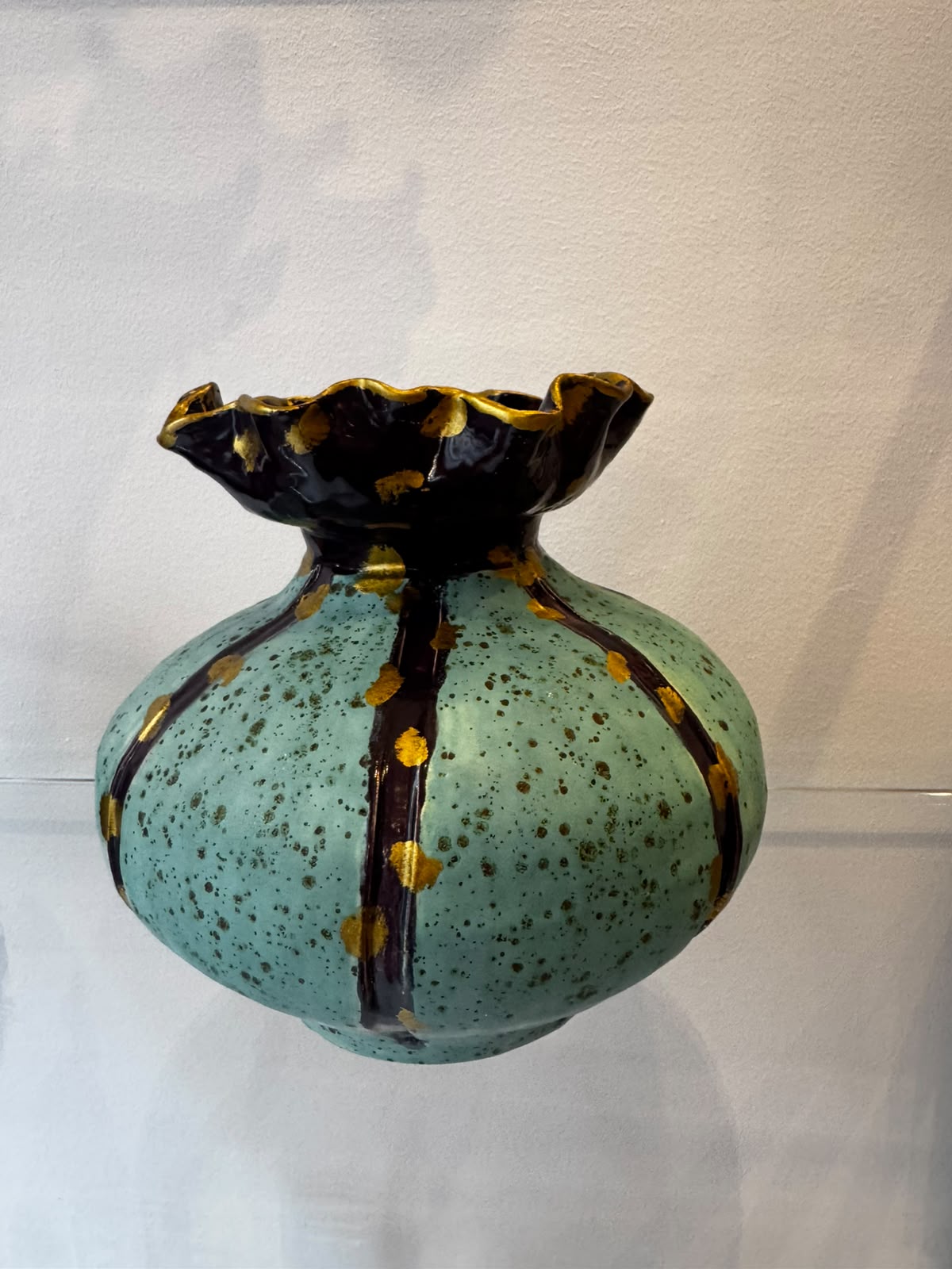 Lou vaso azzurro/oro