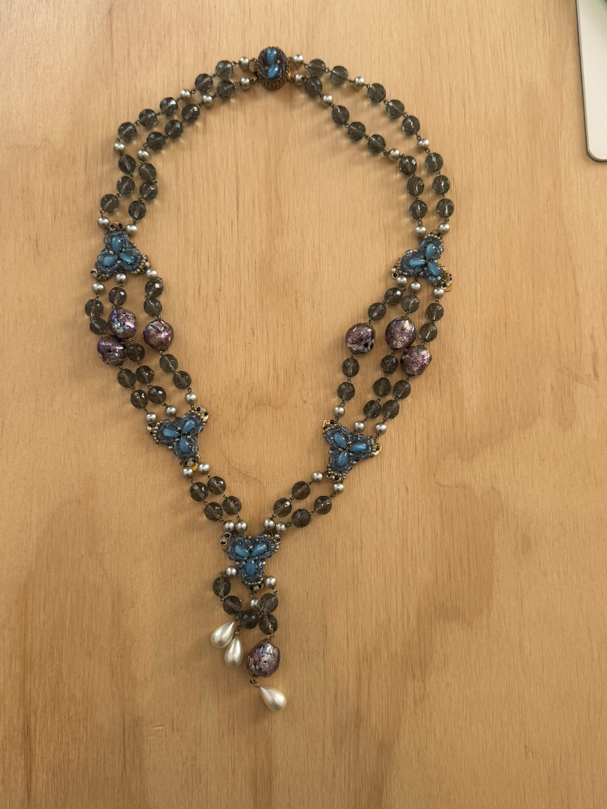 Ornella bijoux glass necklace 1960