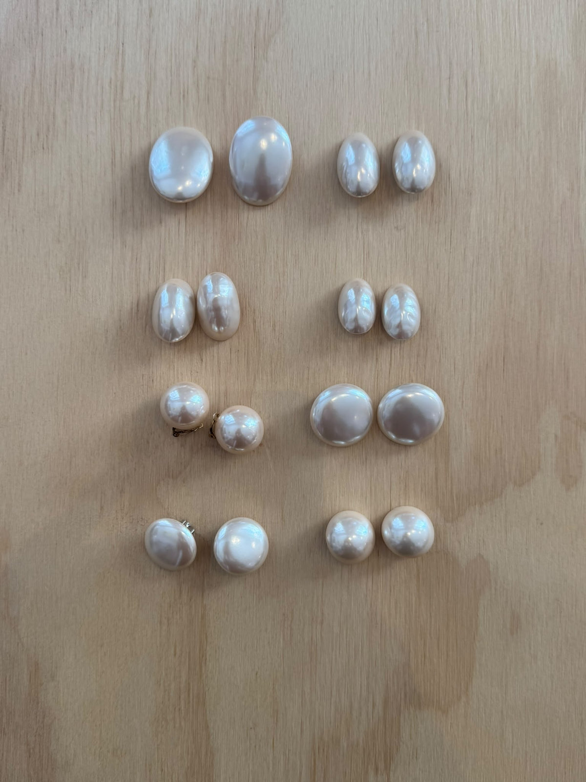 Fake pearl earrings 1990s