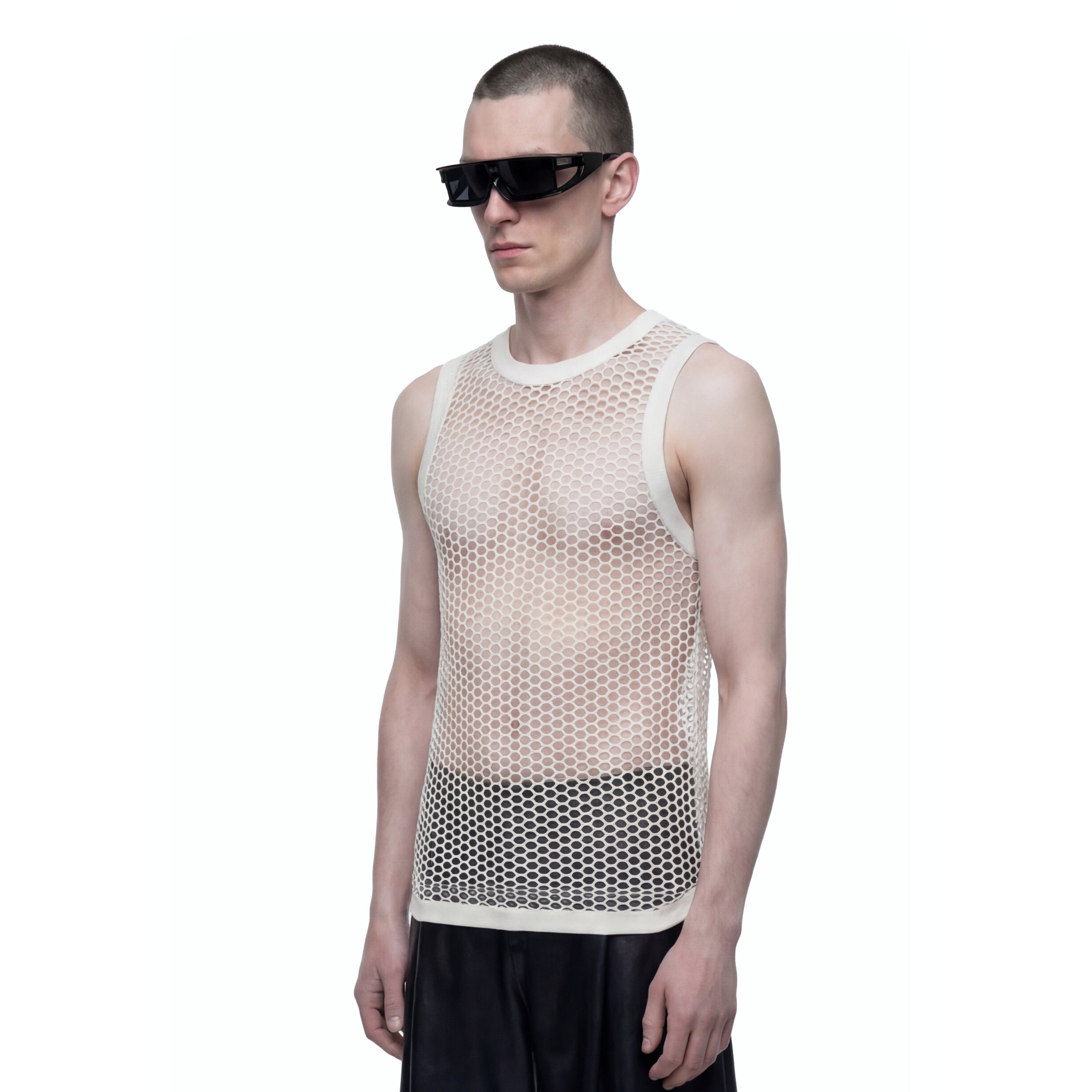 White mesh top
