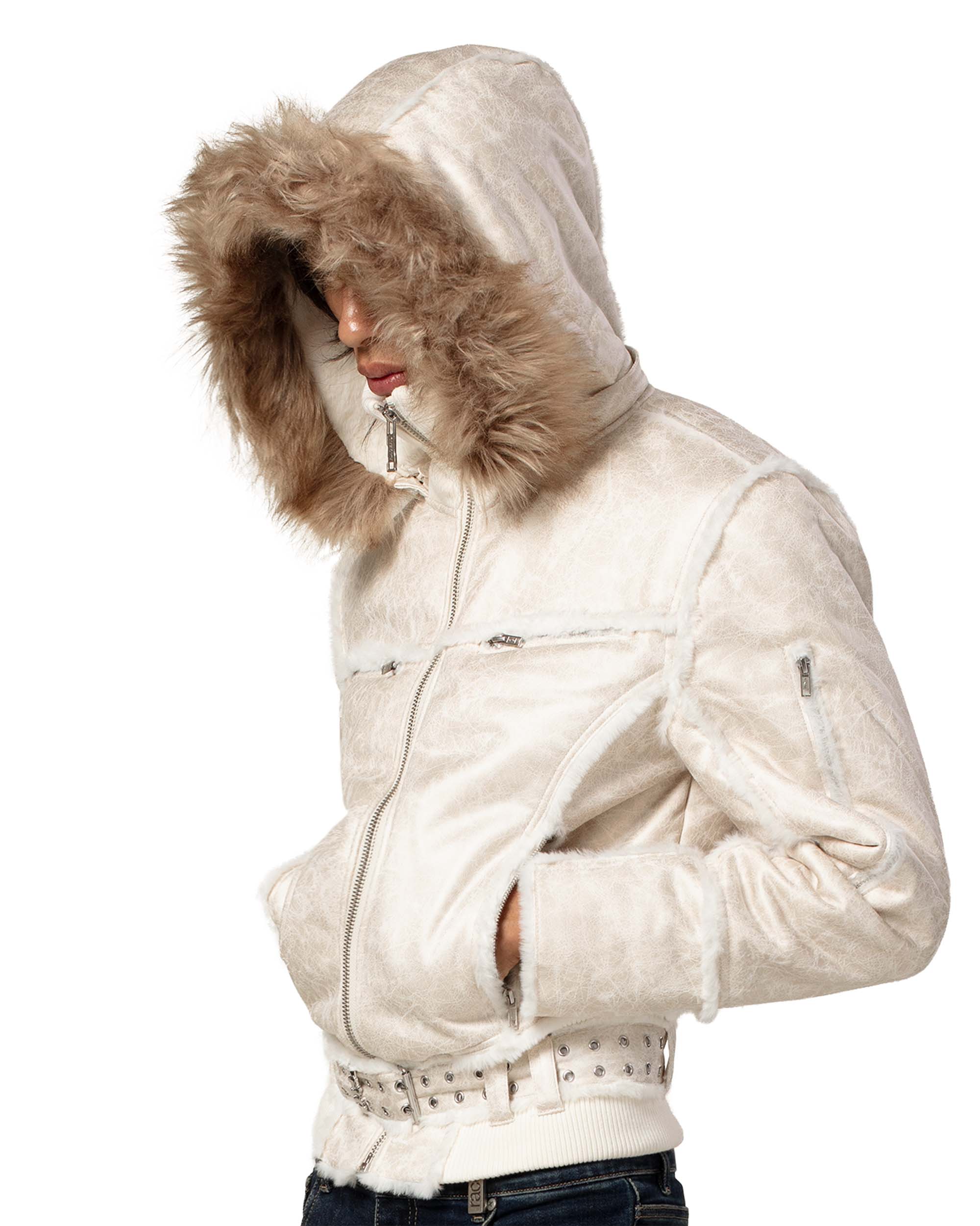 Snow sheepskin jacket