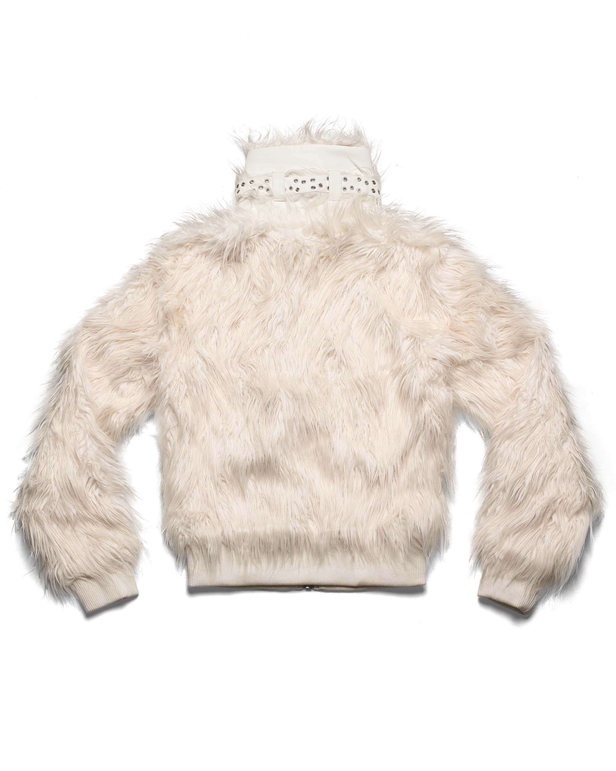 Tundra white fur bomber
