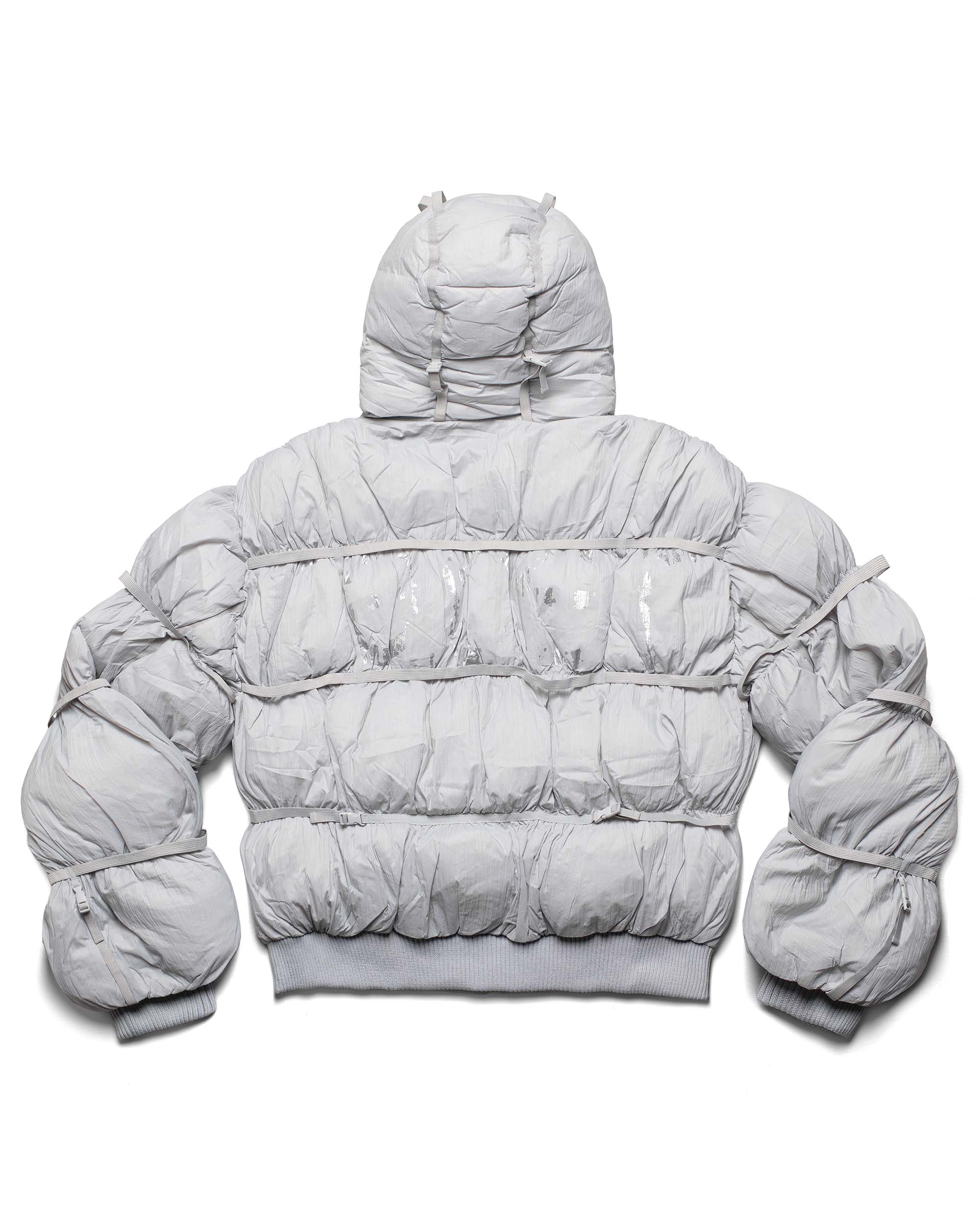 Grey puffer jacket x