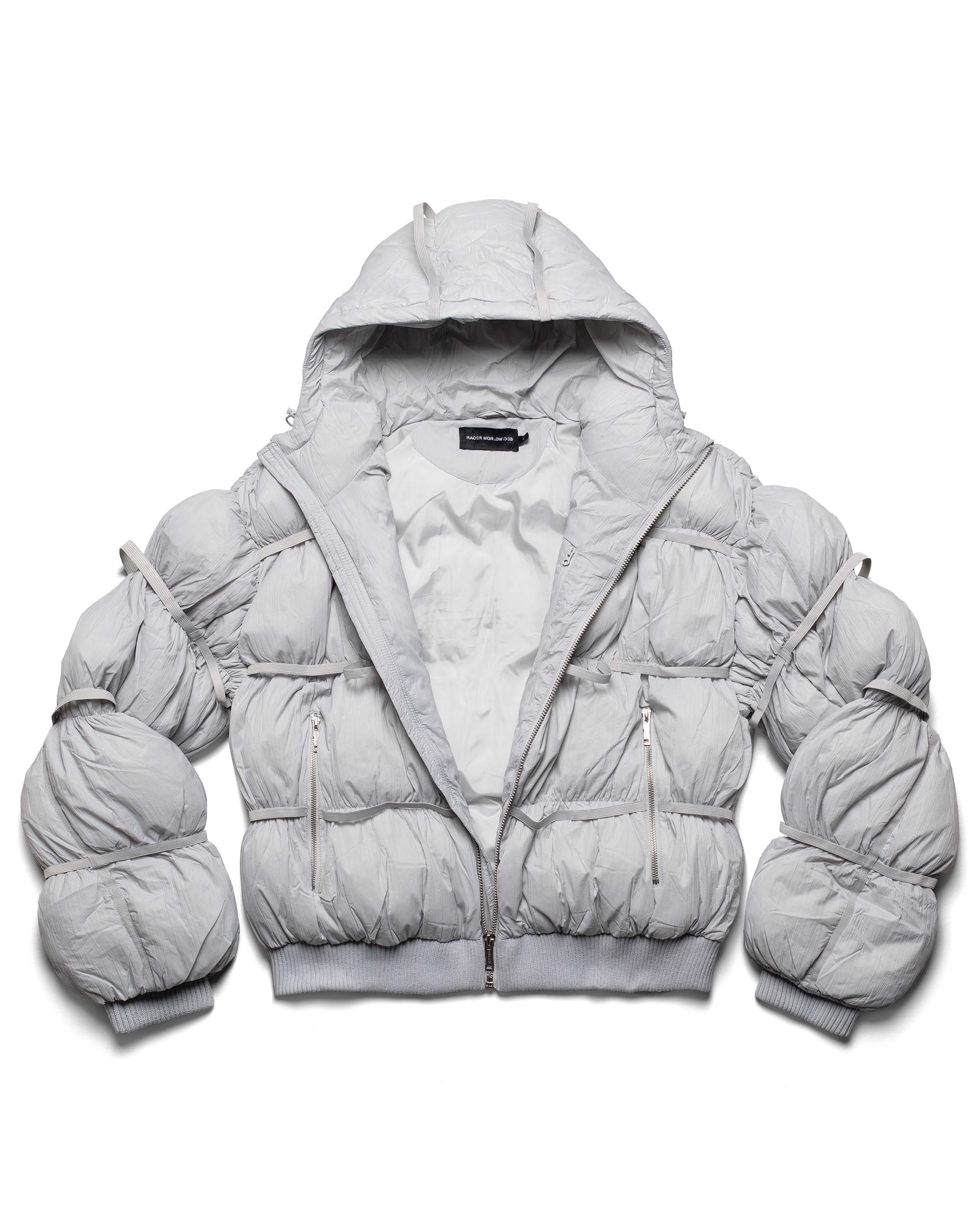 Grey puffer jacket x