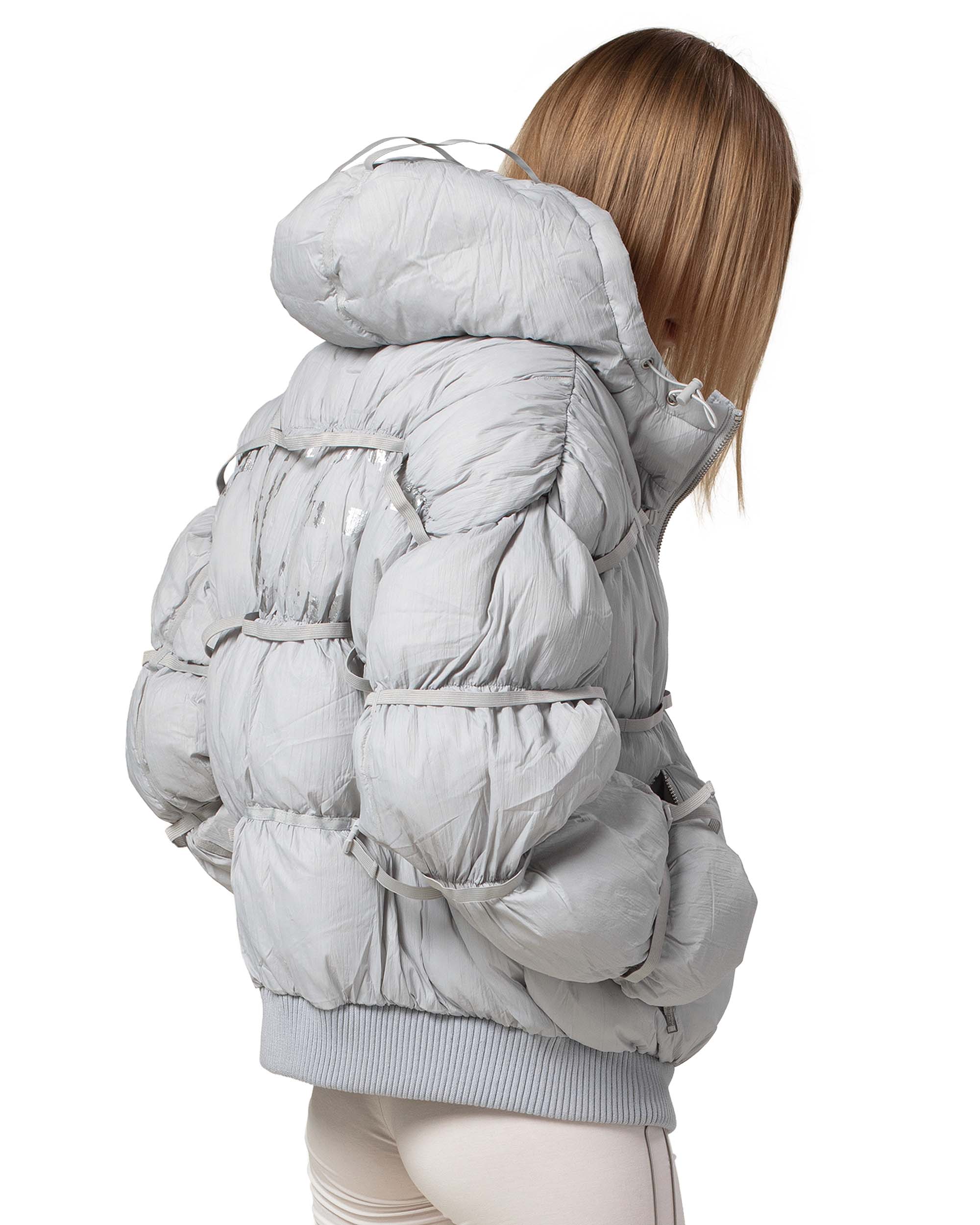 Grey puffer jacket x