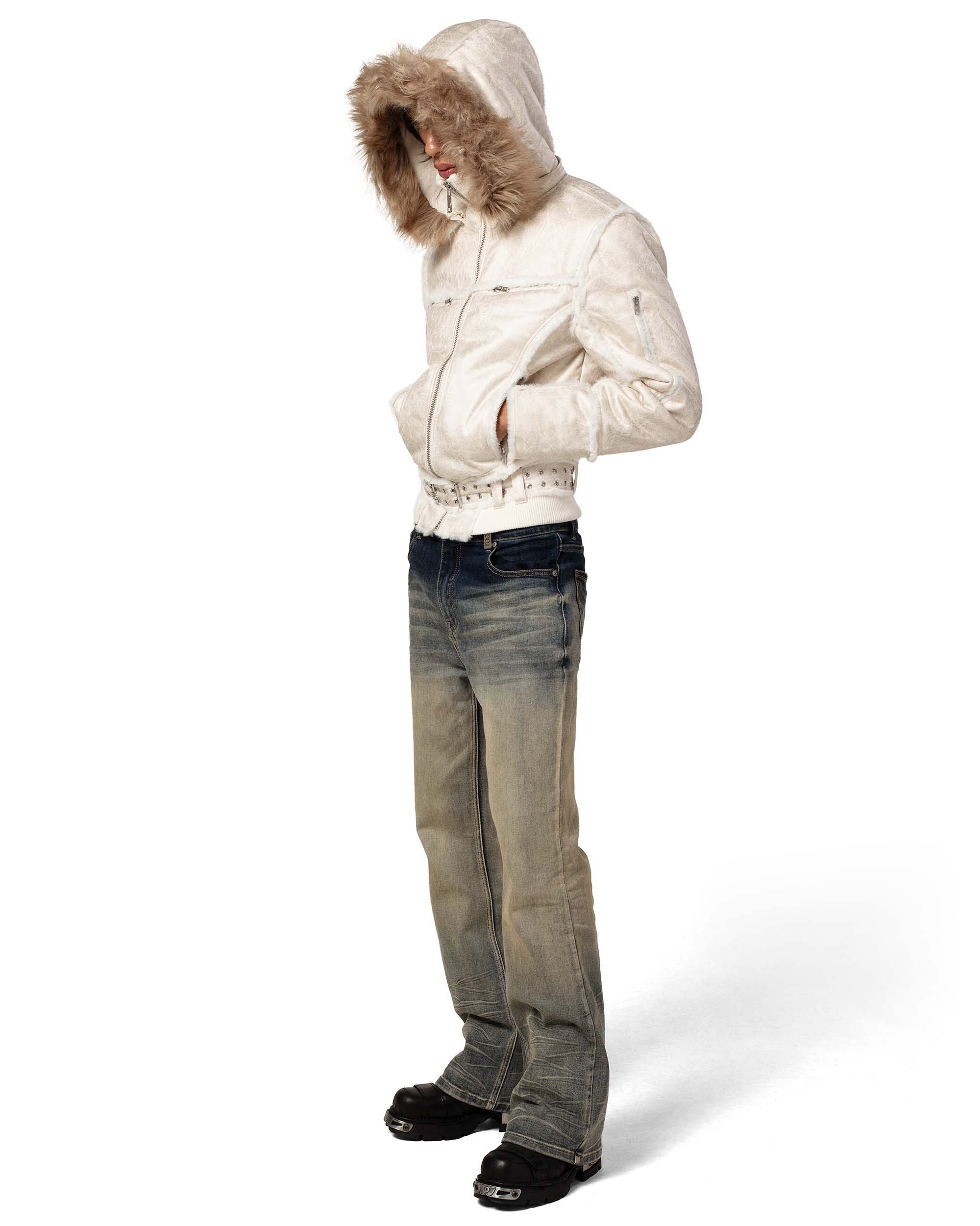 Snow sheepskin jacket
