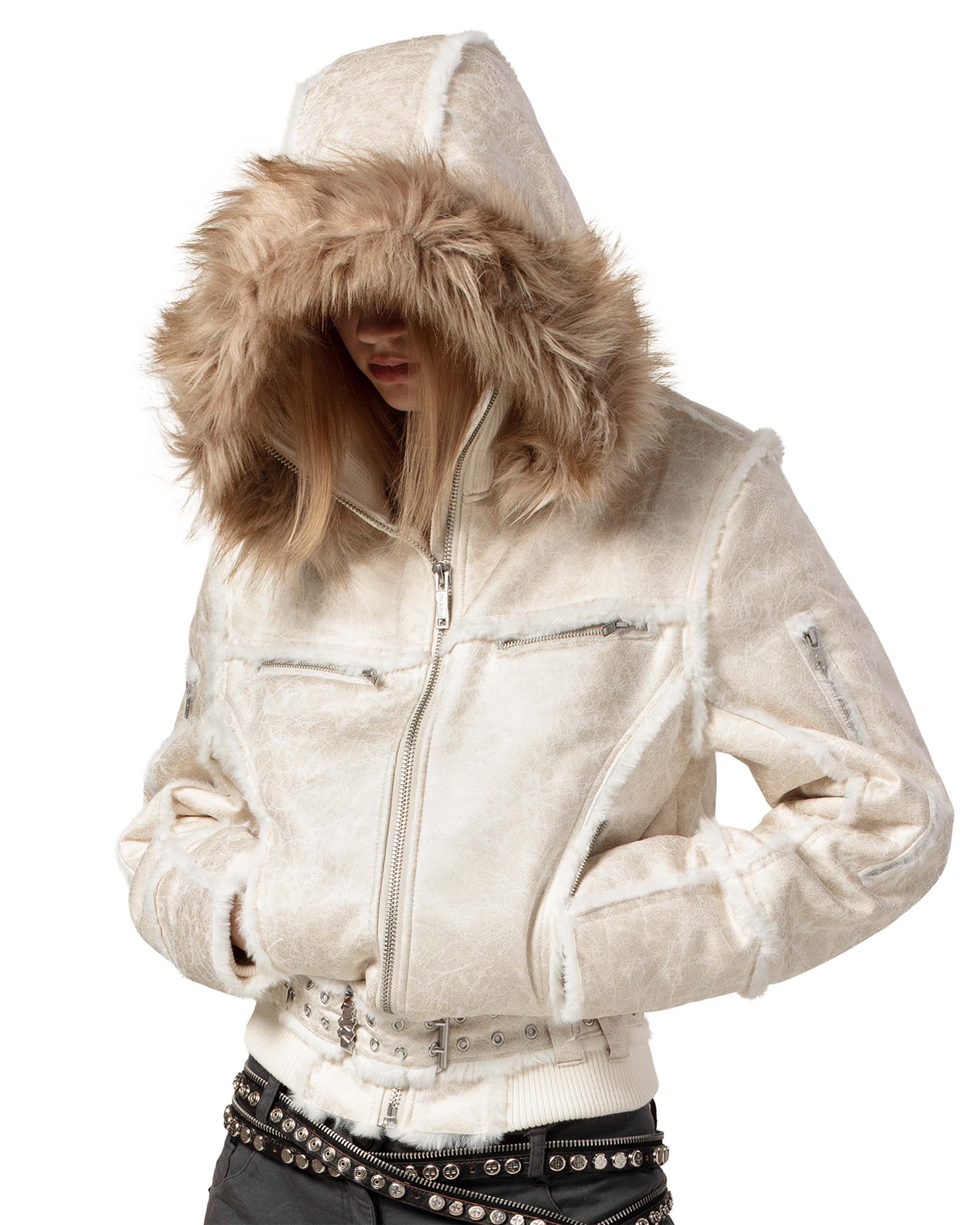 Snow sheepskin jacket