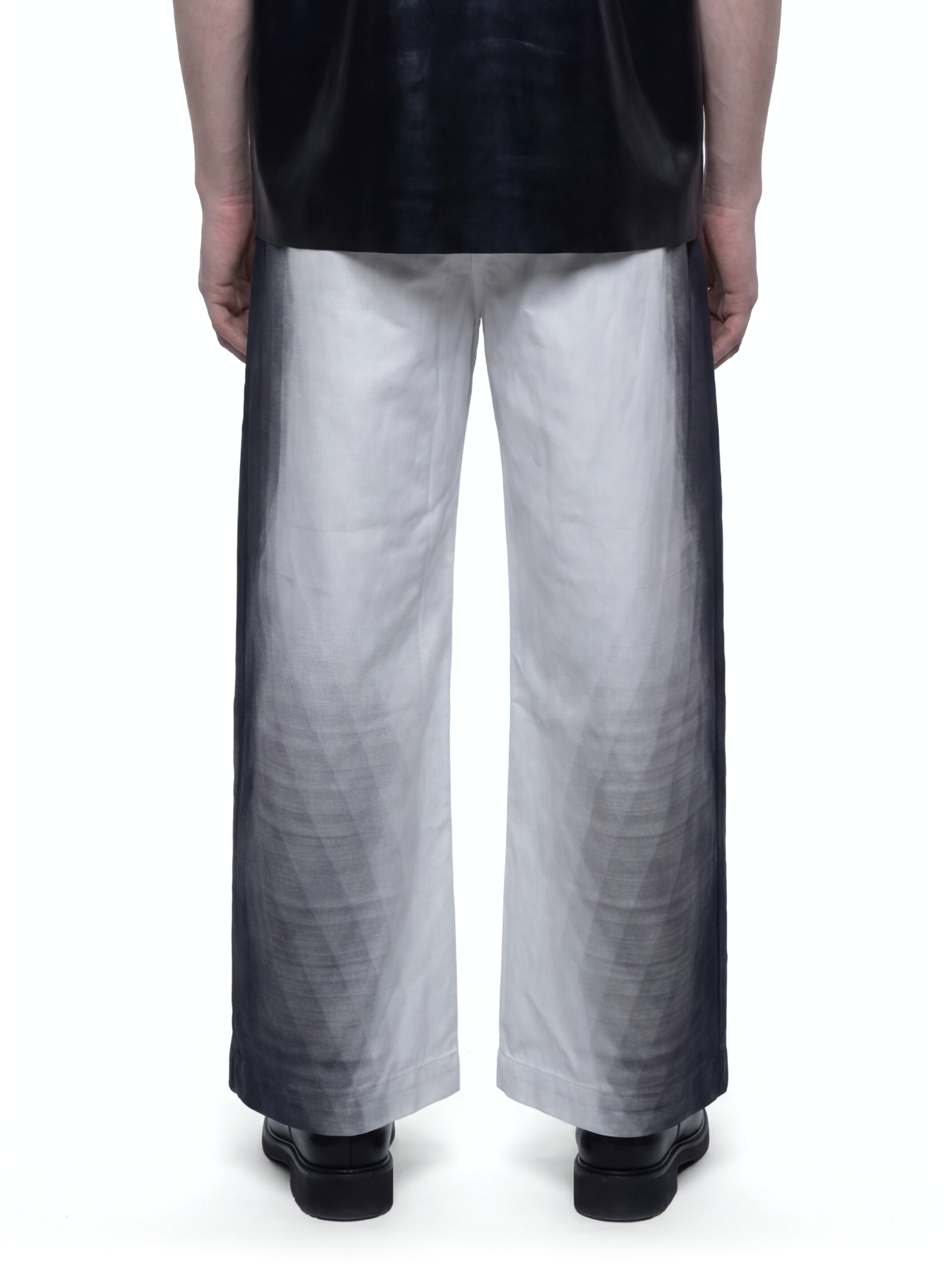 Straight leg printed trousers