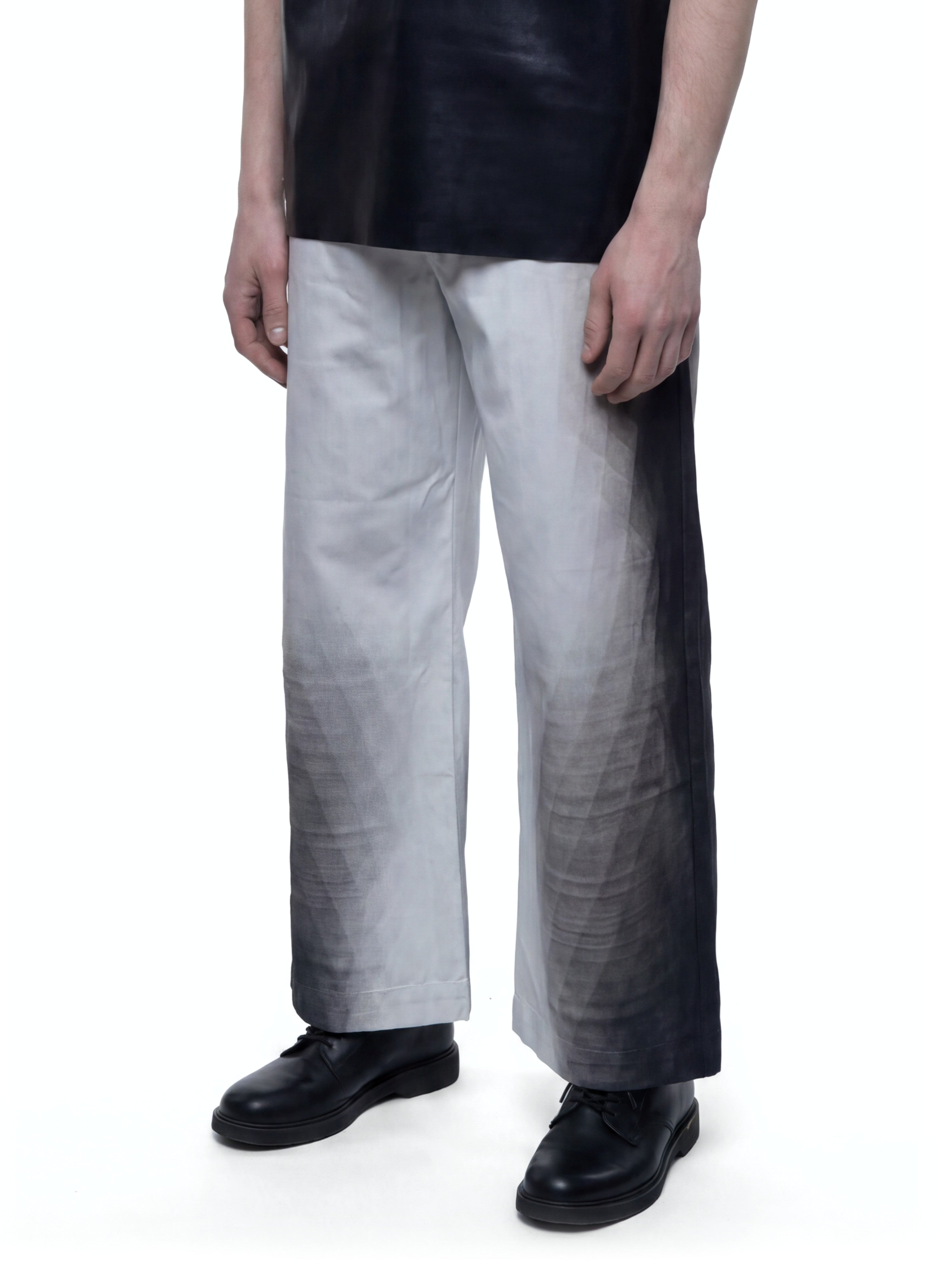 Straight leg printed trousers