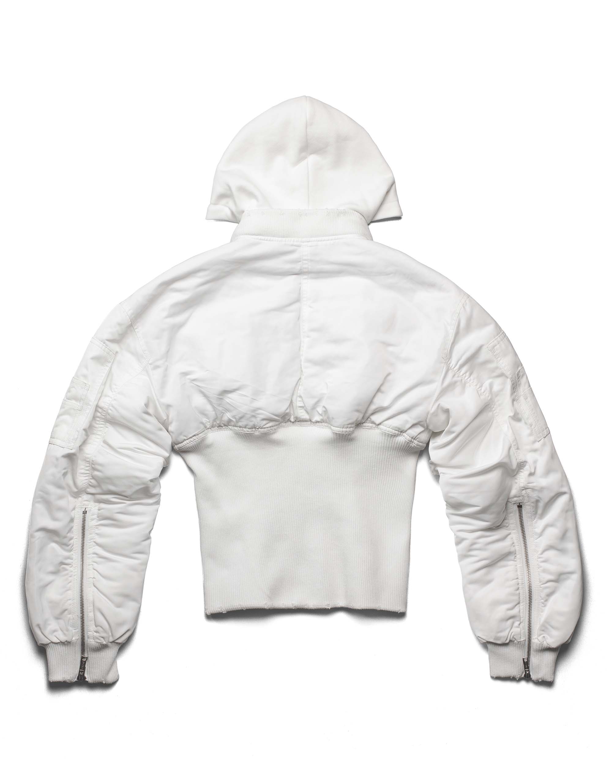 White fitted bomber