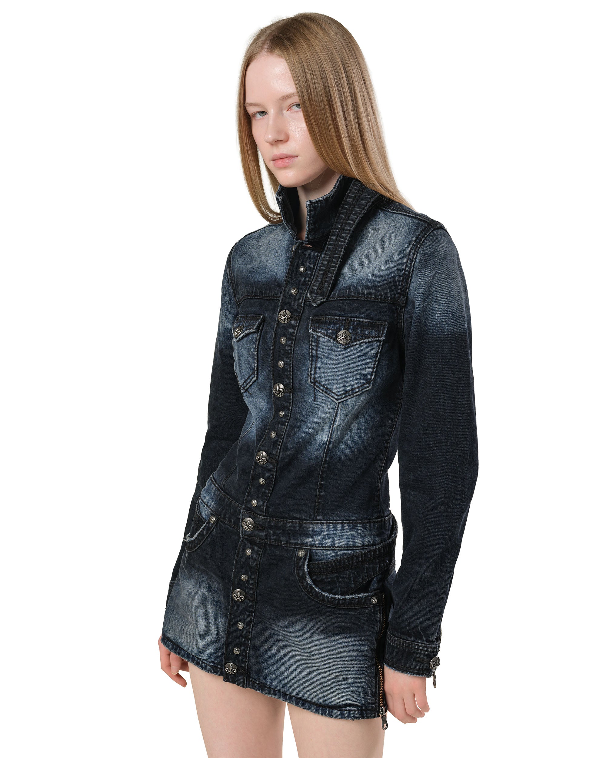 Rock revival denim dress