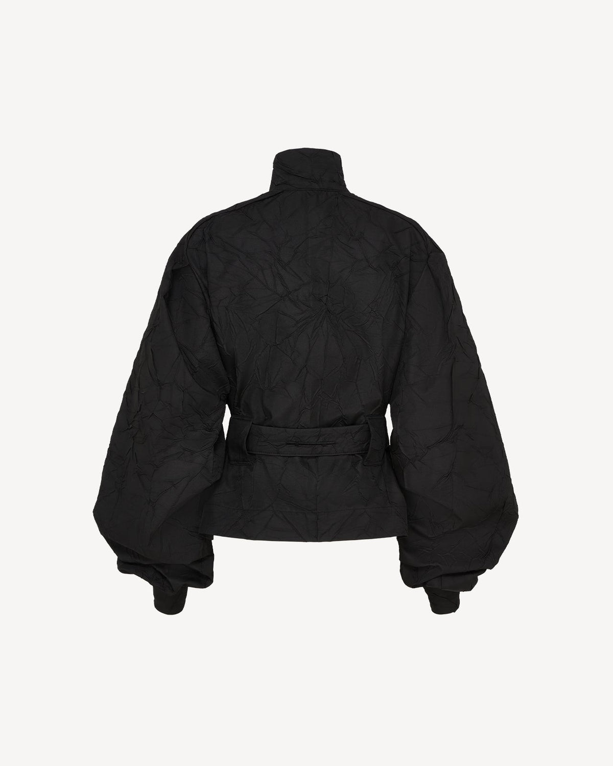 Wrinkled track jacket black