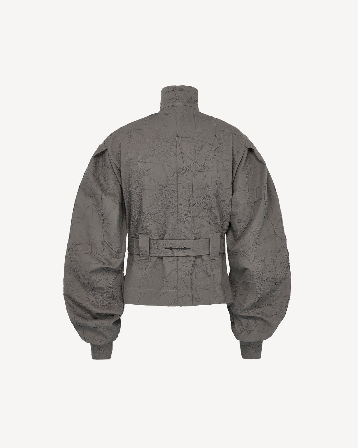 Wrinkled track jacket grey