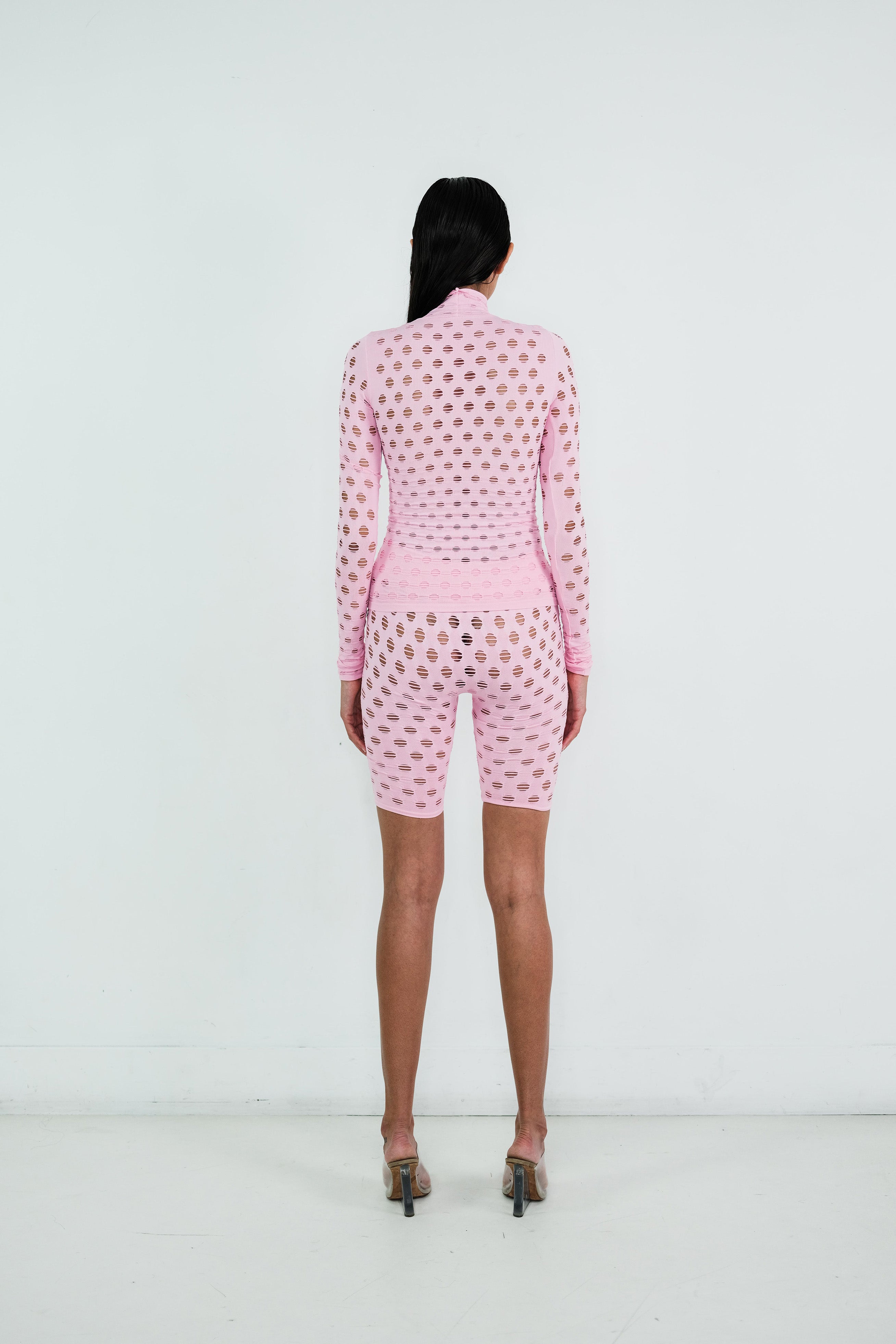 Perforated turtleneck
