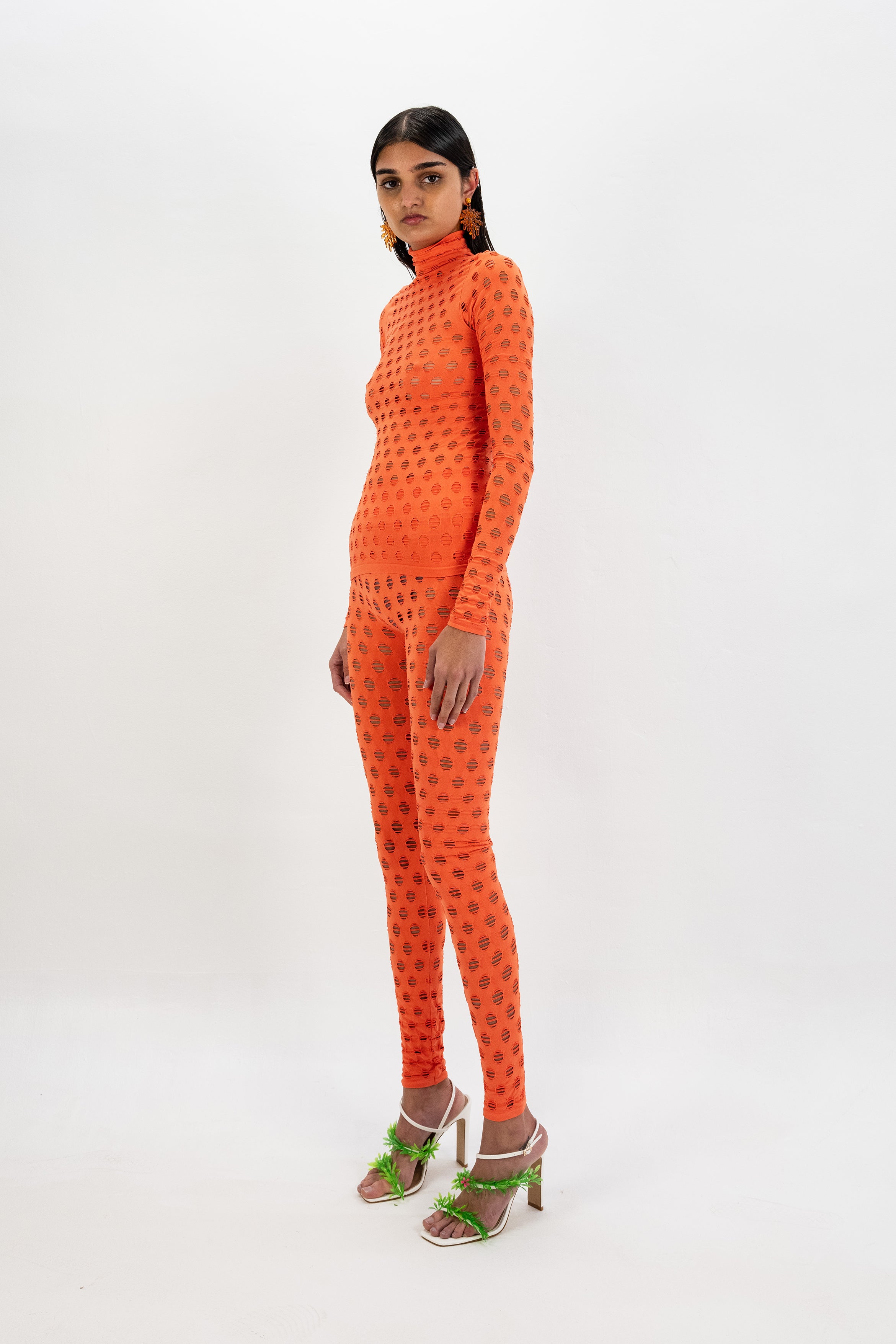 Perforated turtleneck