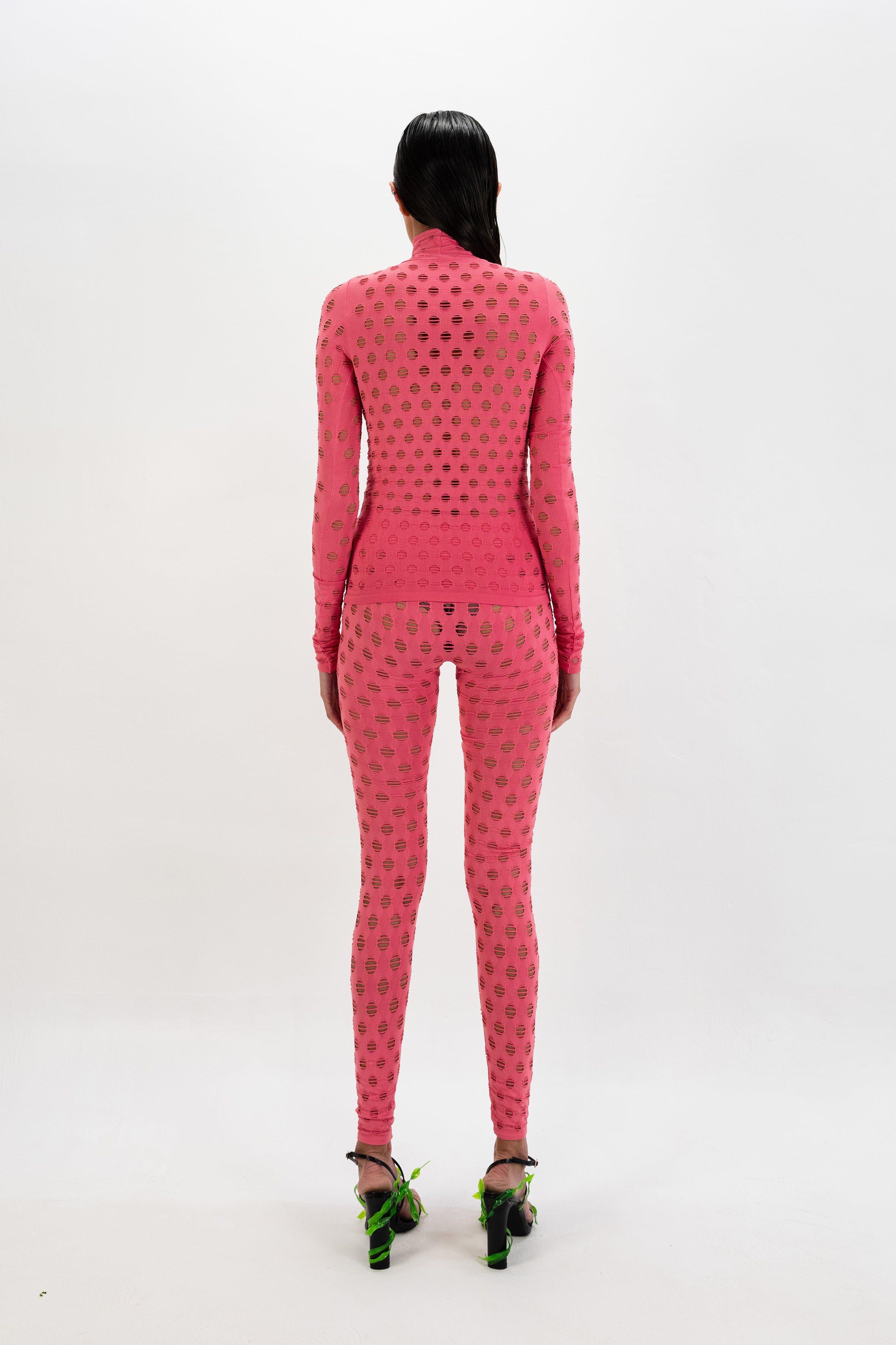 Perforated turtleneck