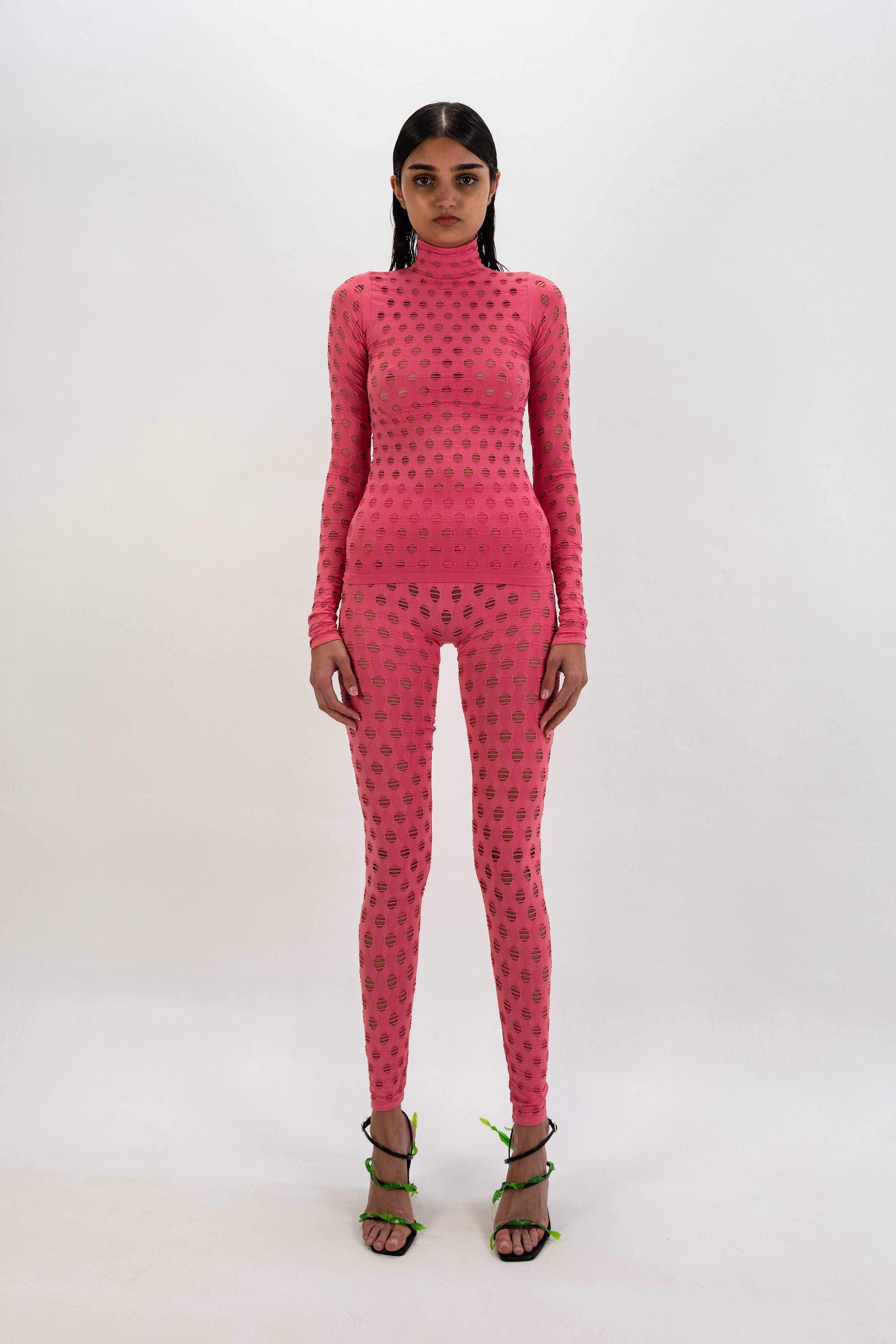 Perforated leggings