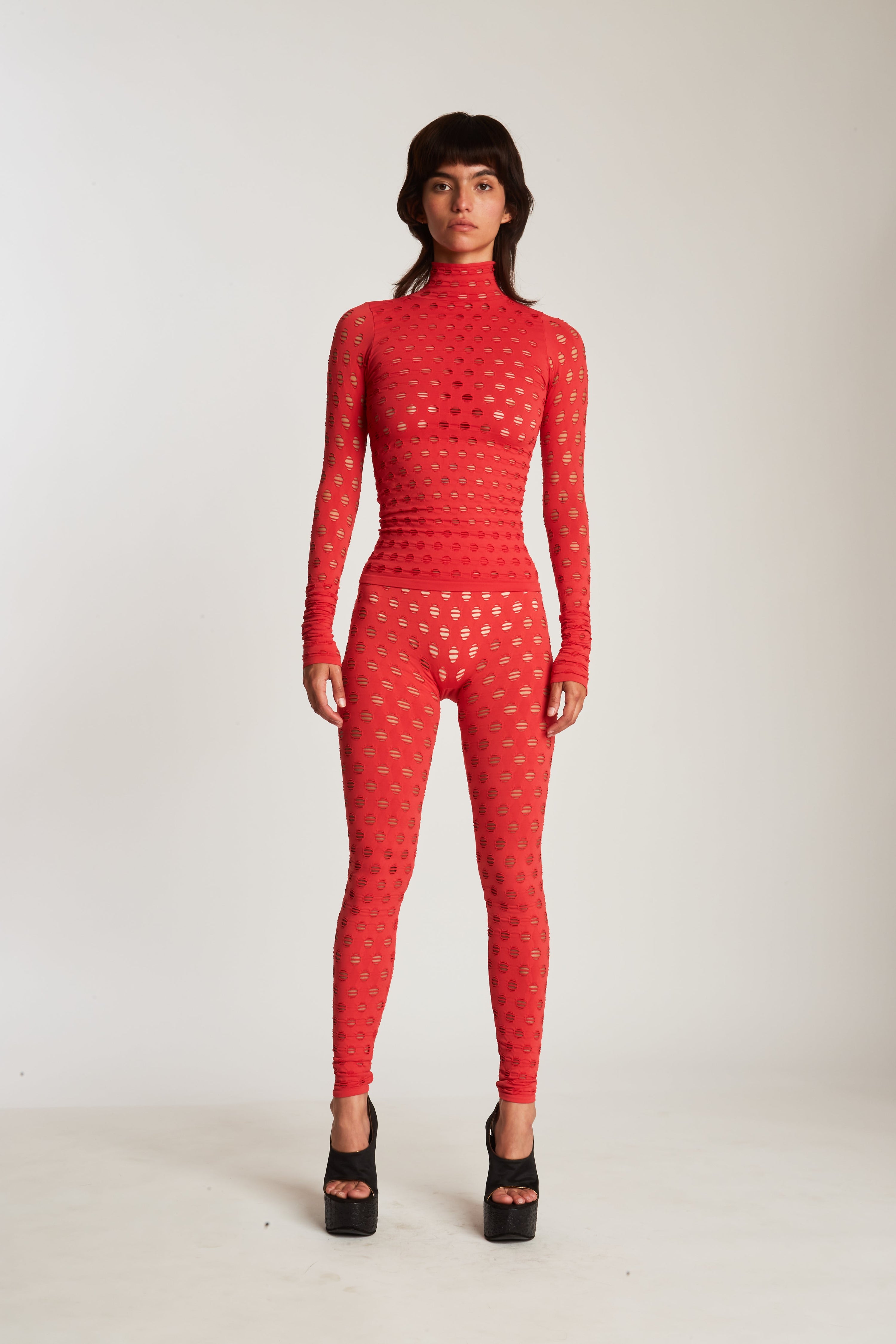 Perforated leggings