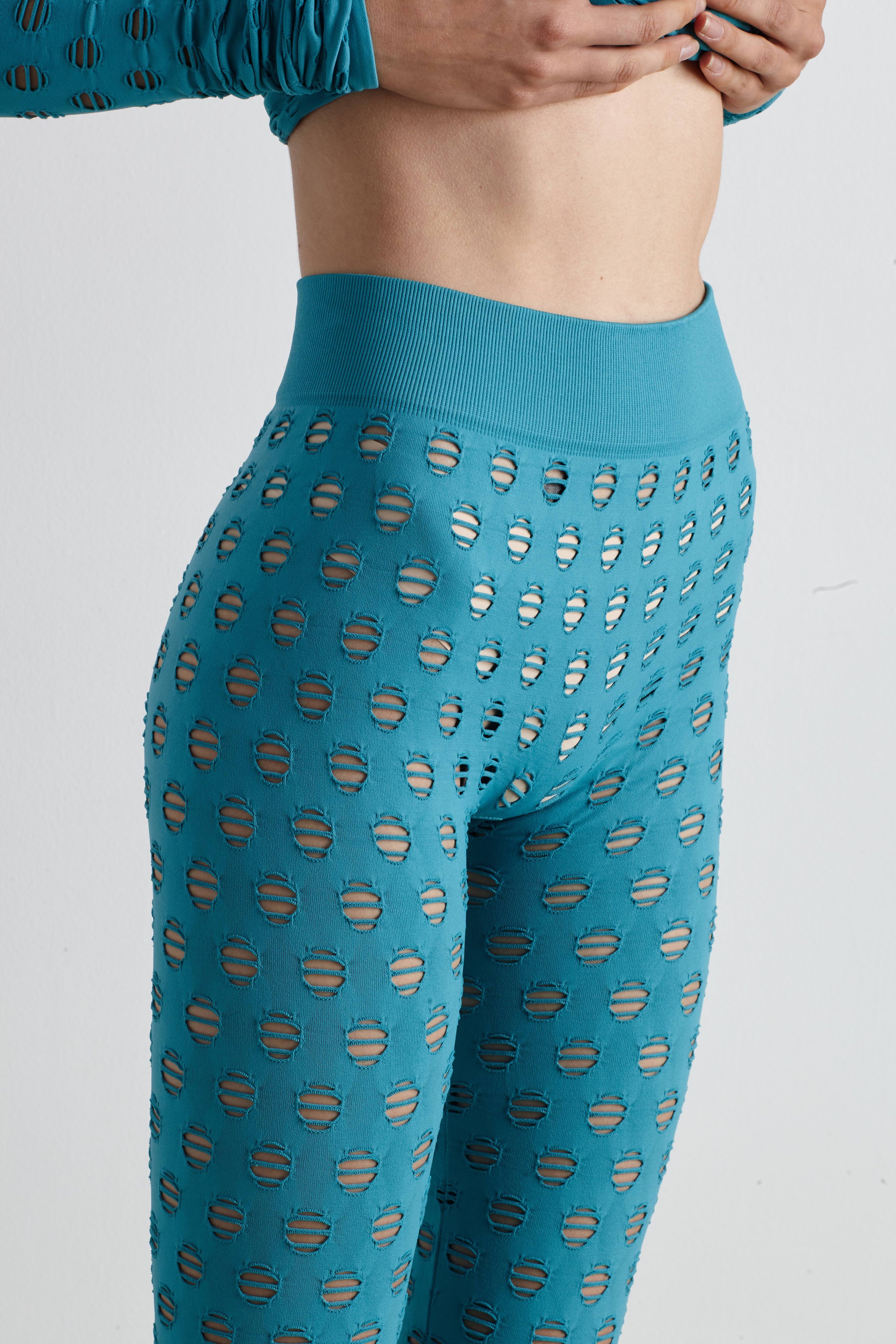 Perforated leggings