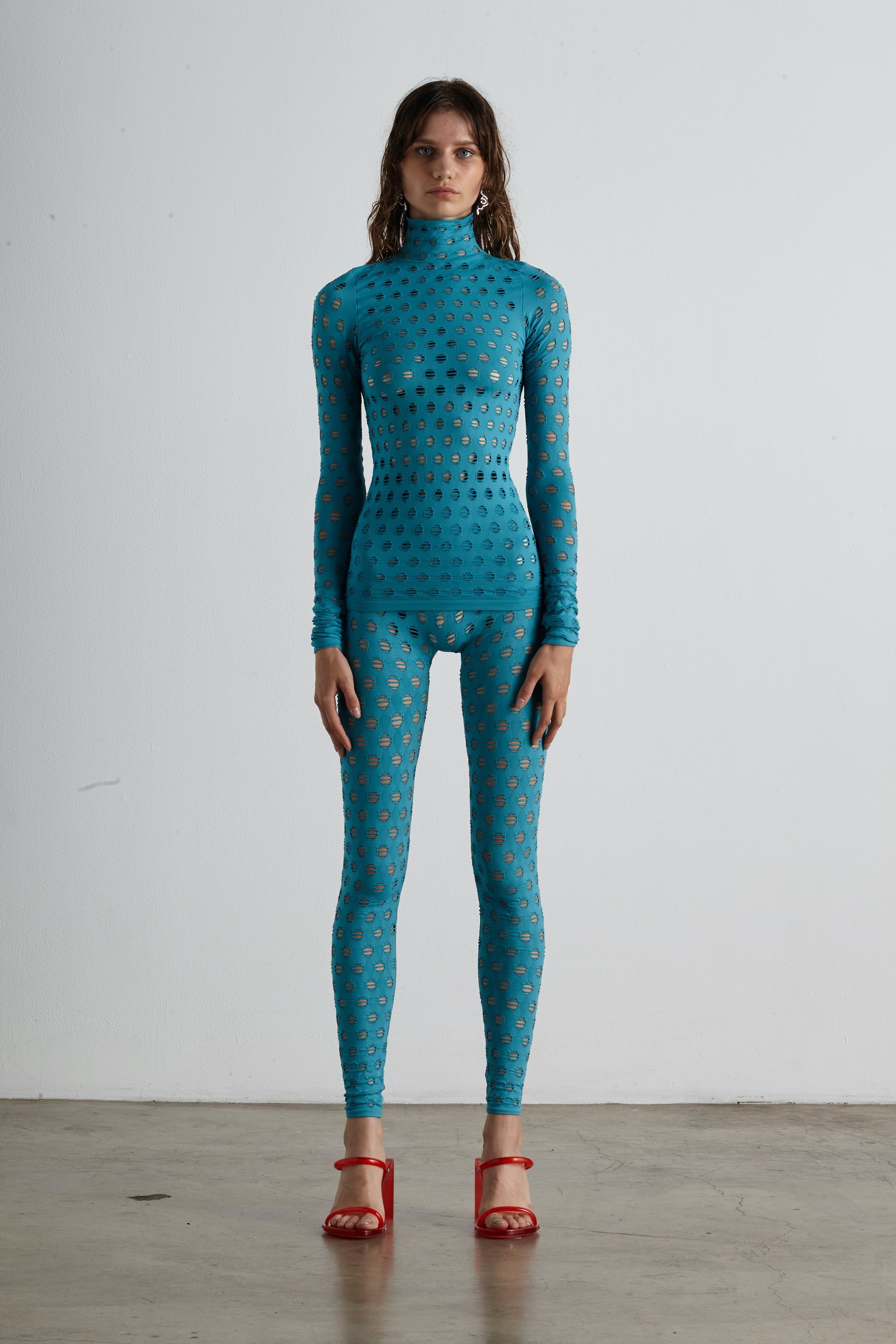 Perforated leggings