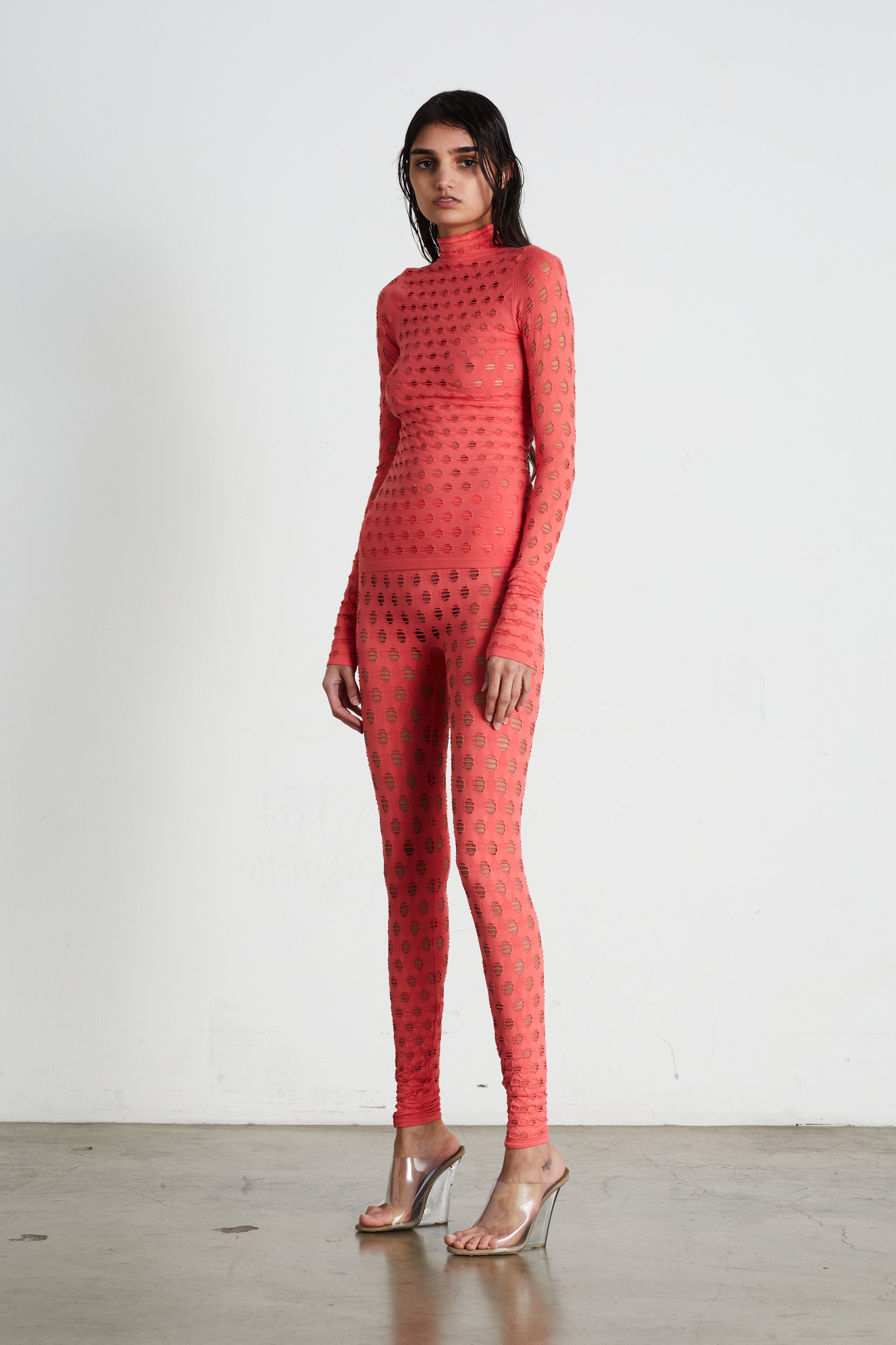 Perforated leggings