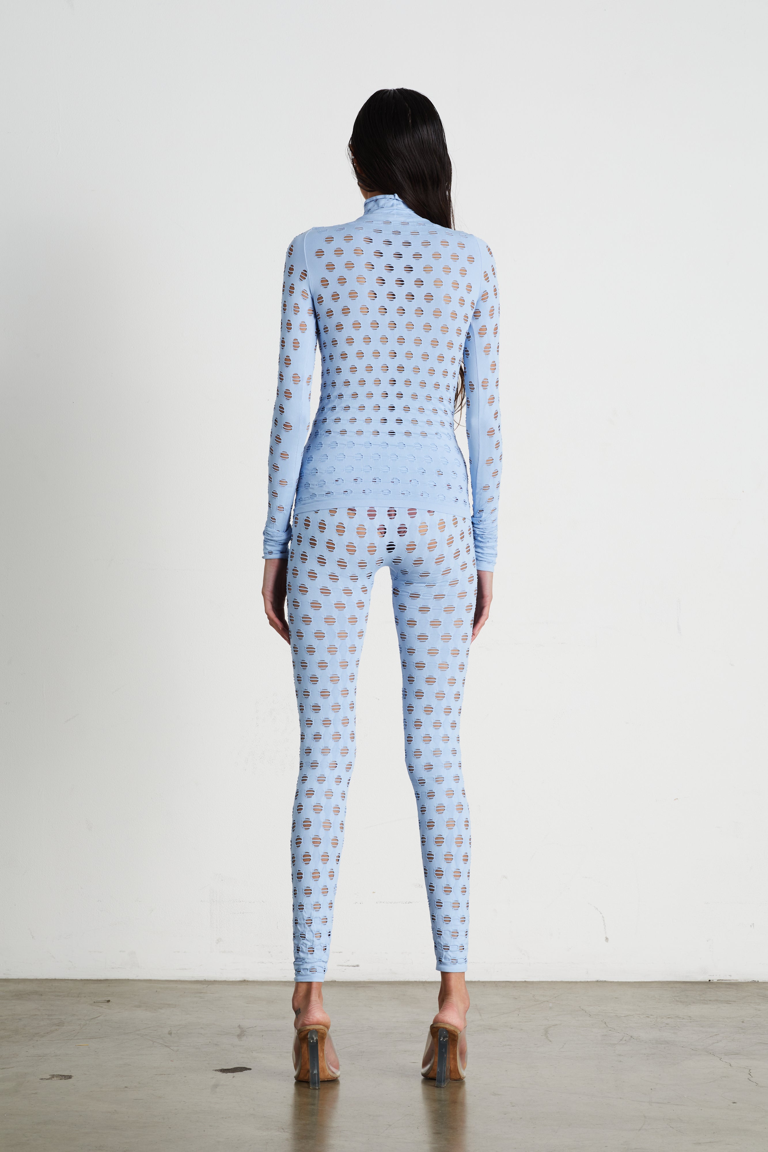 Perforated turtleneck