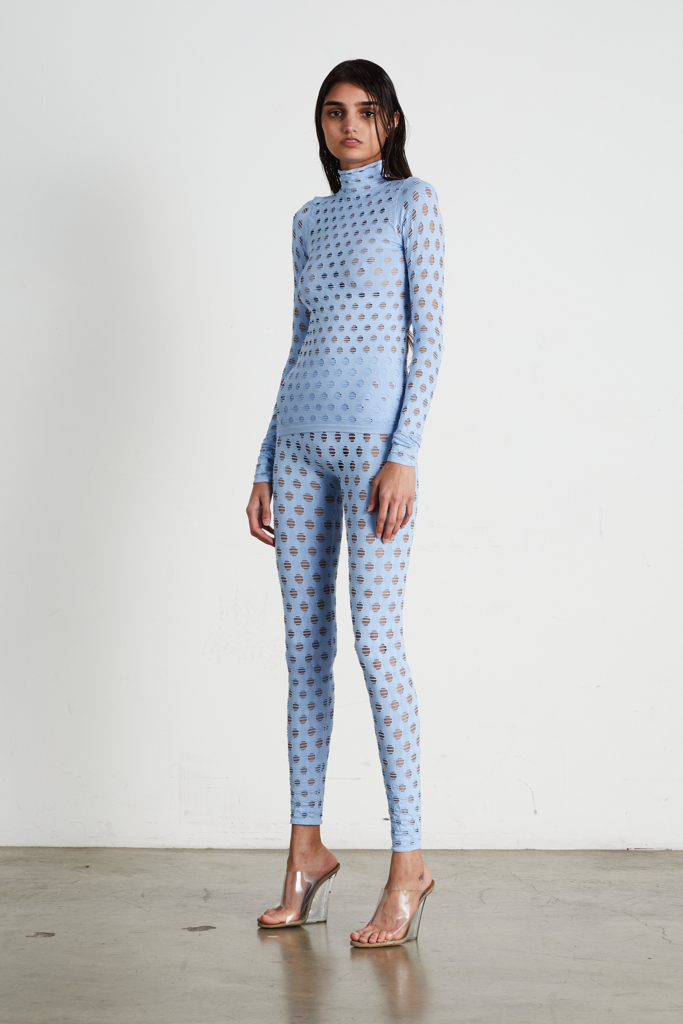 Perforated leggings