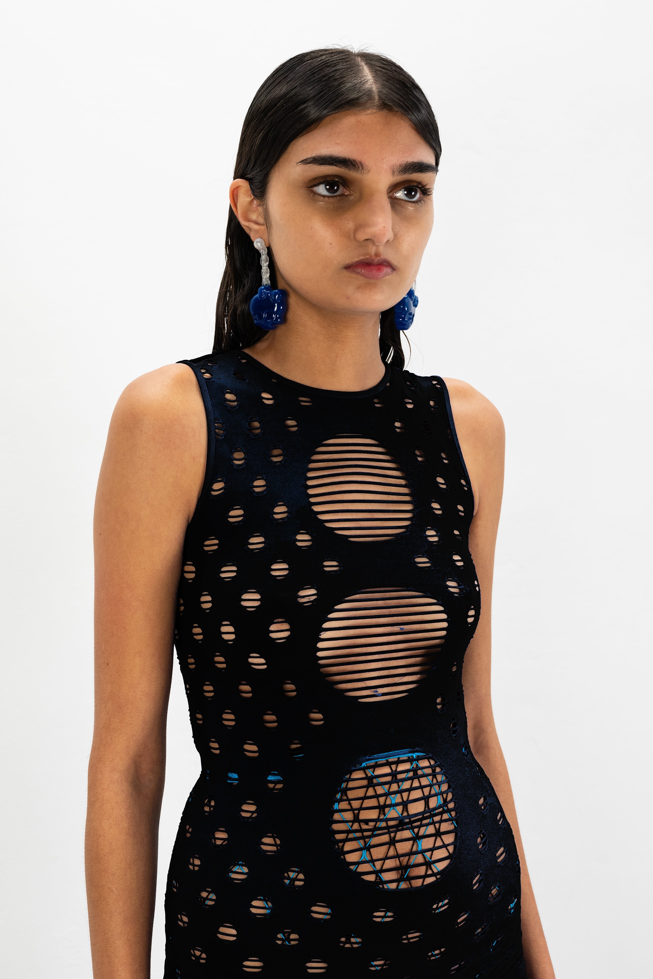 Perforated minidress
