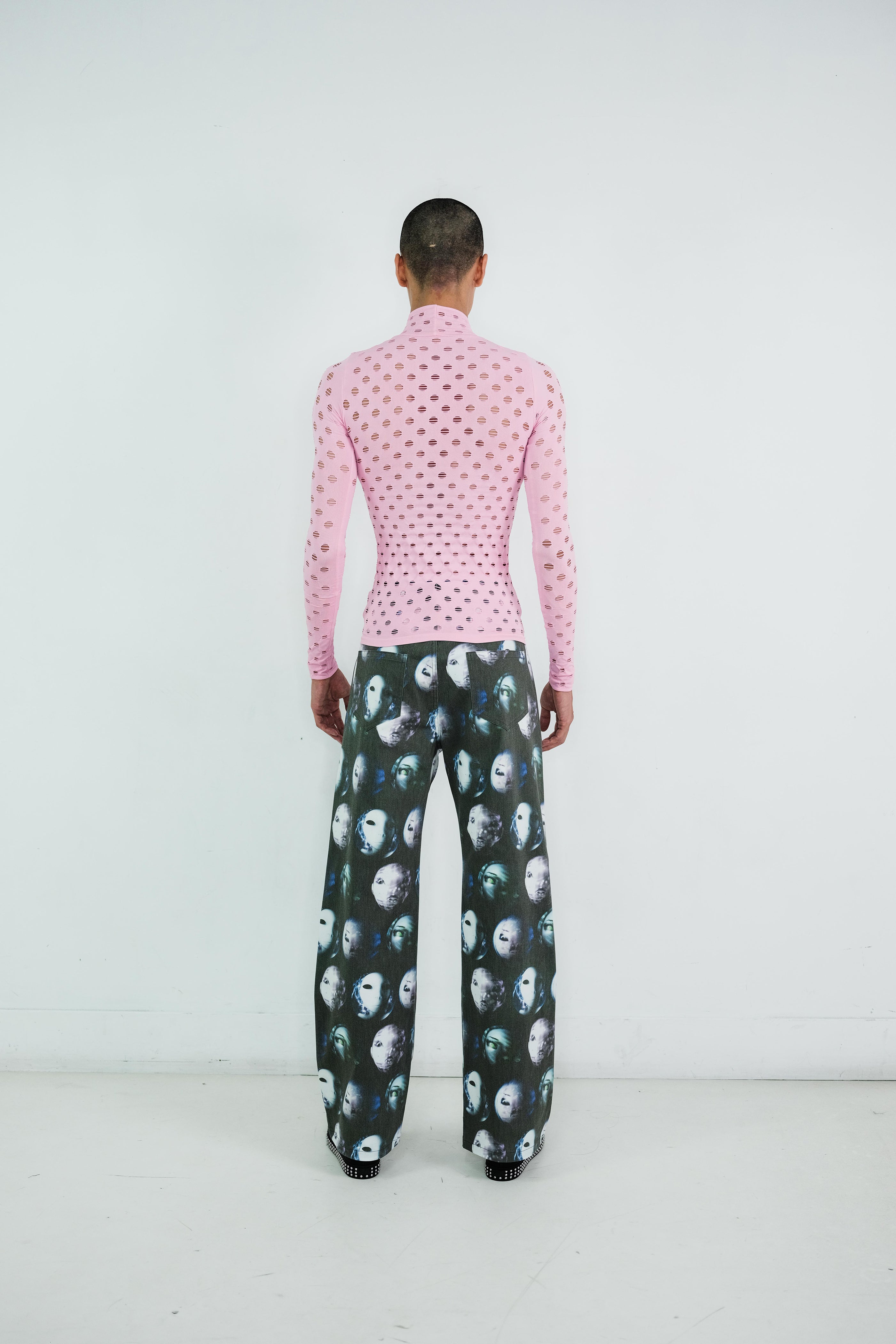 Perforated turtleneck