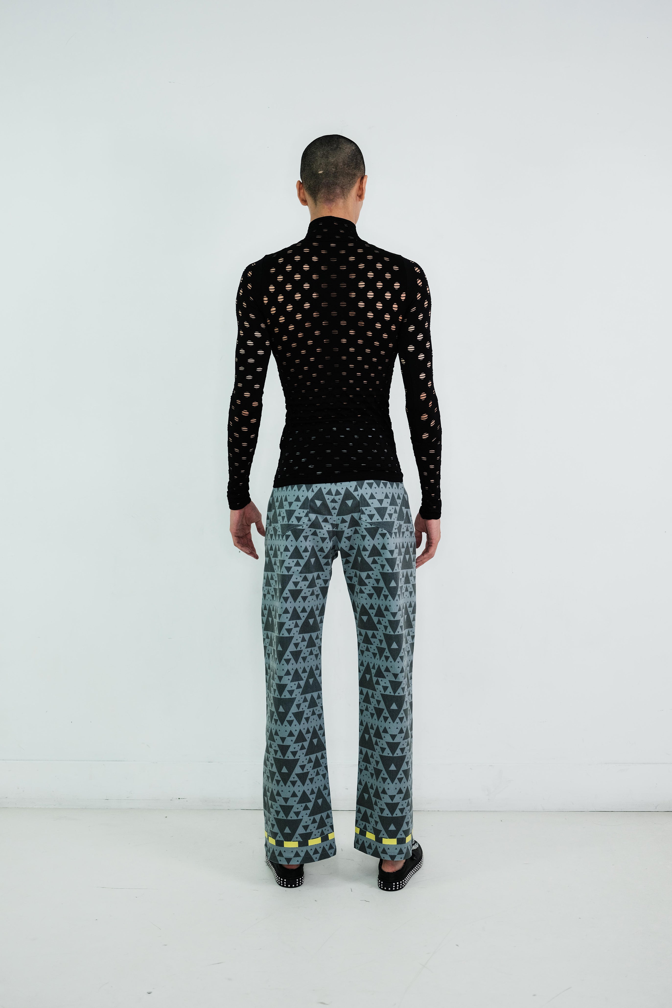 Perforated turtleneck