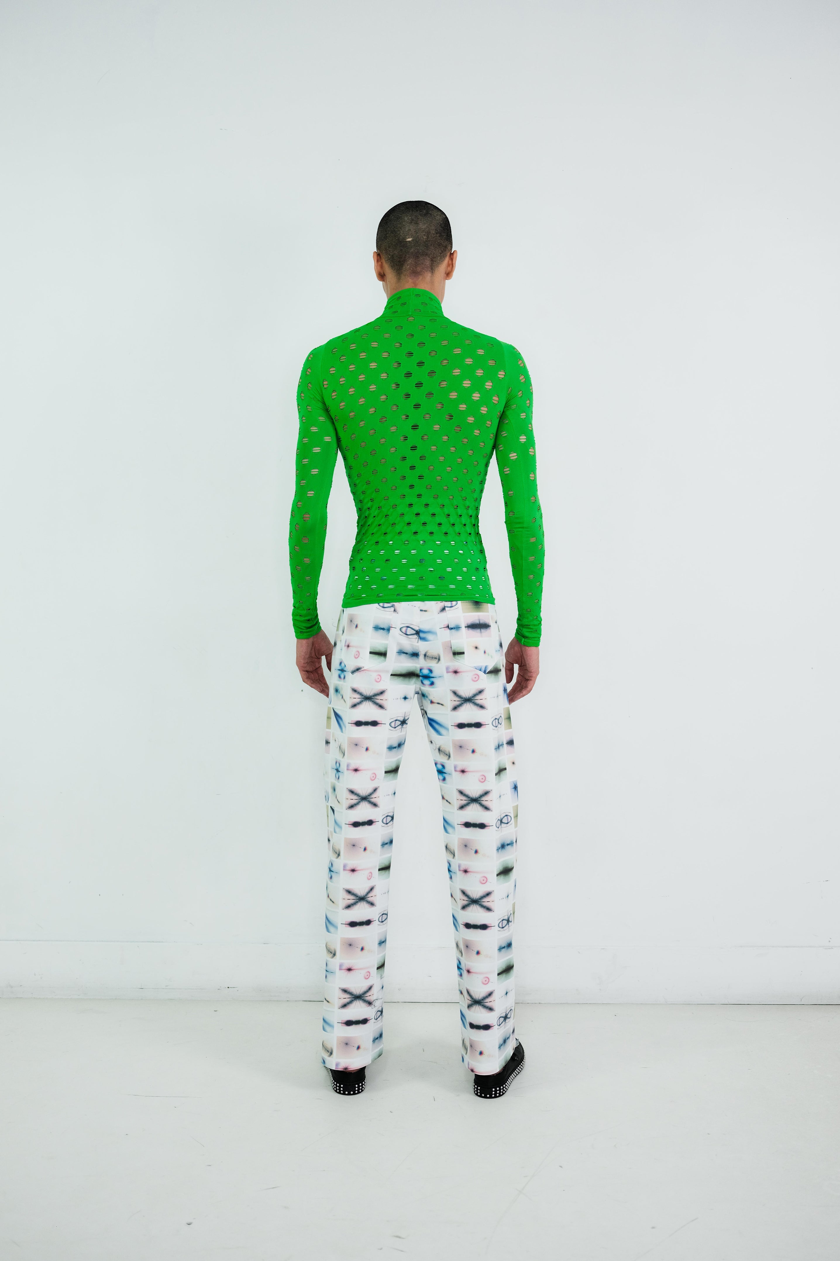 Perforated turtleneck