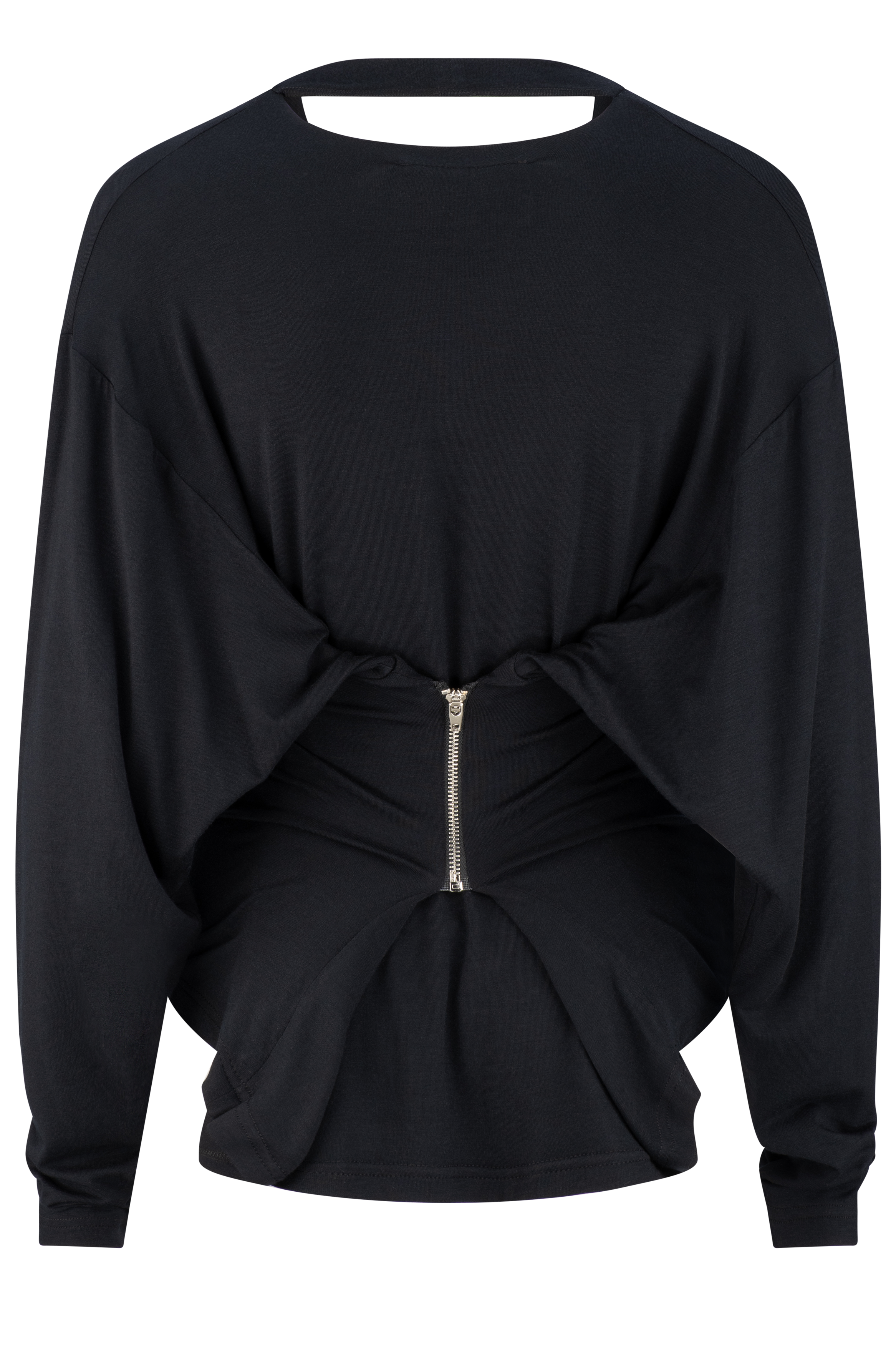 Zipper long sleeve - black