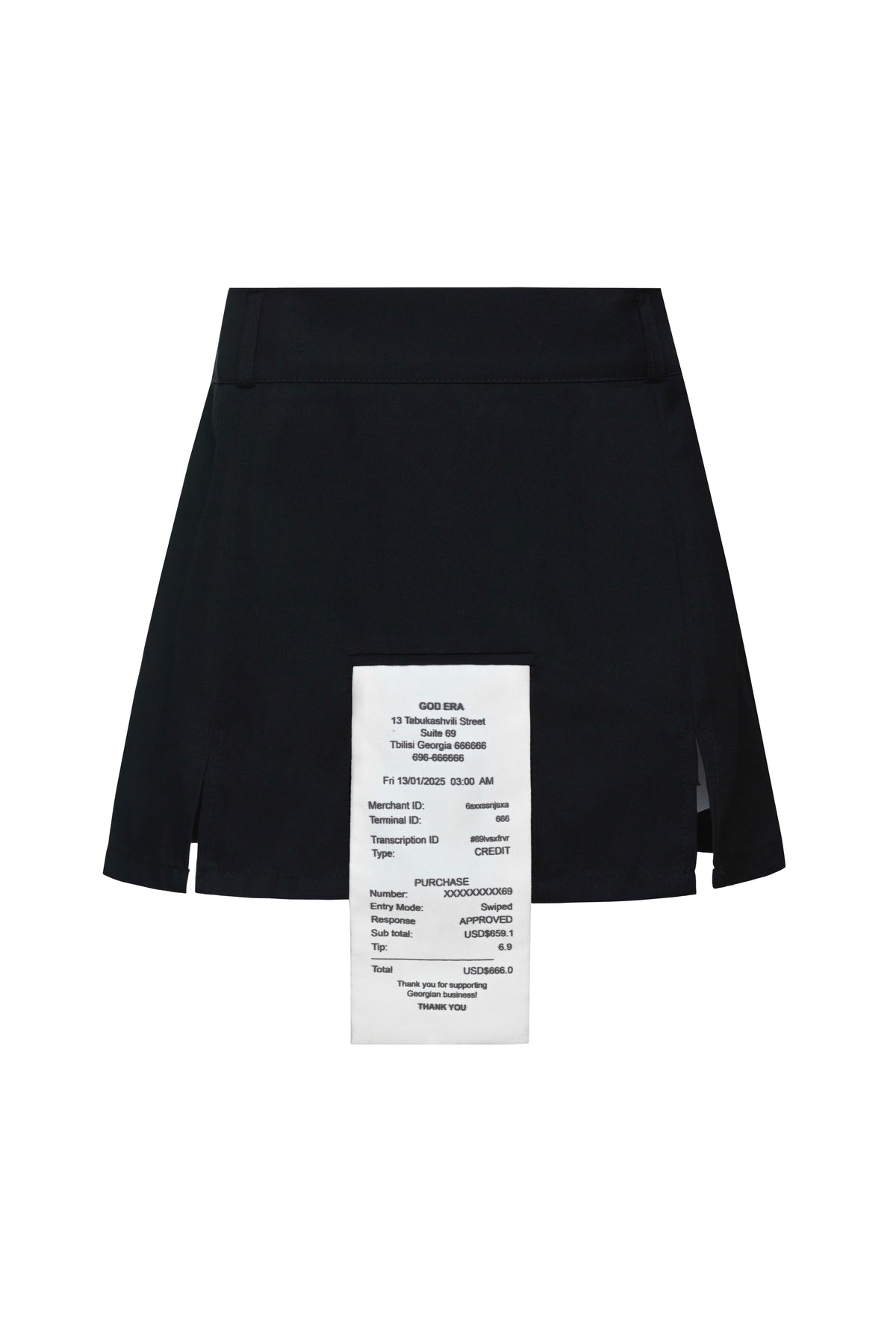 Receipt skirt
