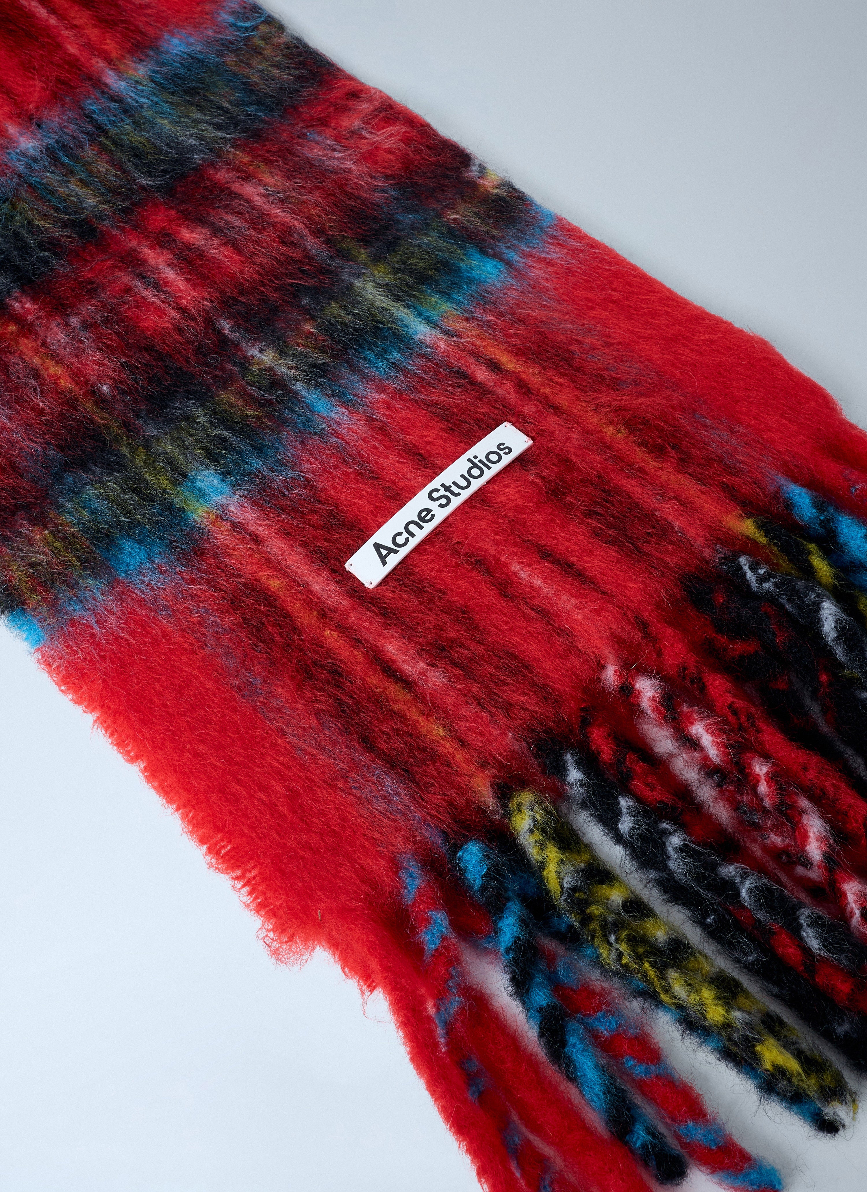 Mohair checked scarf
