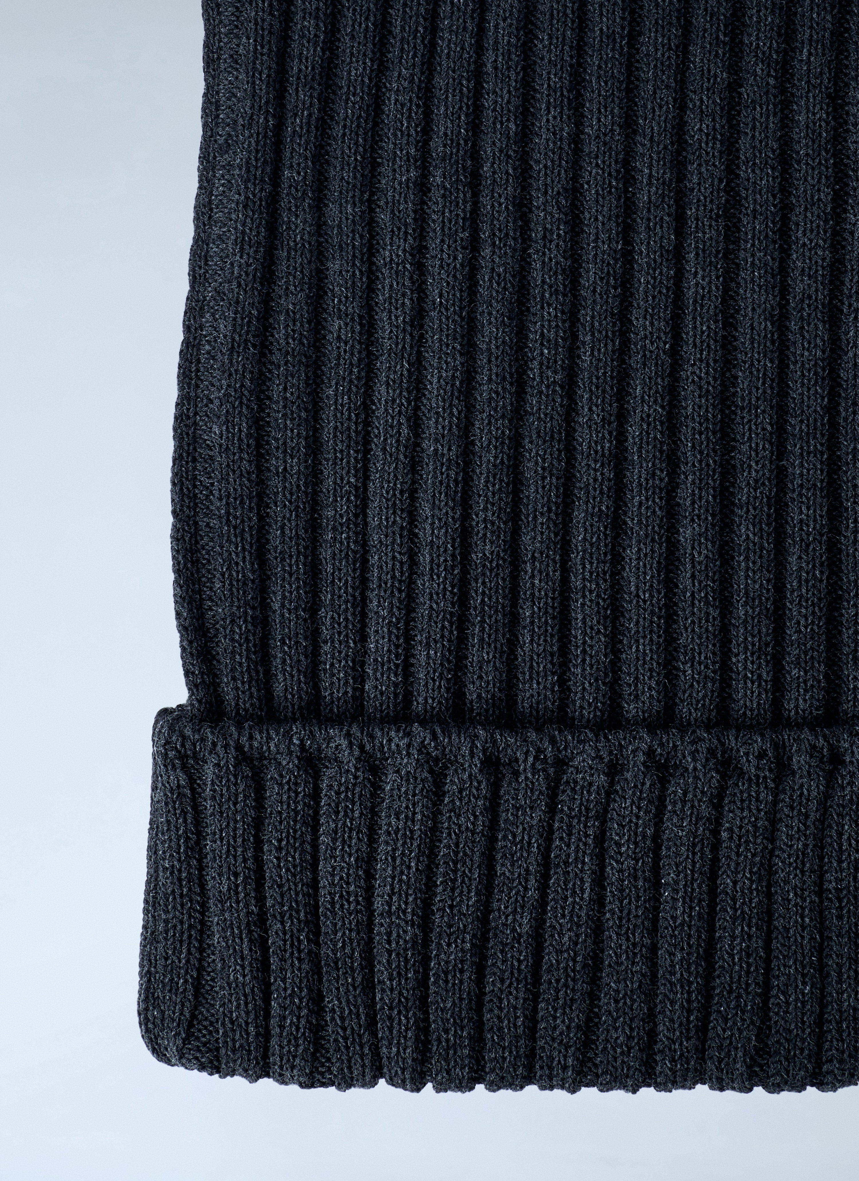 Ribbed square beanie hat