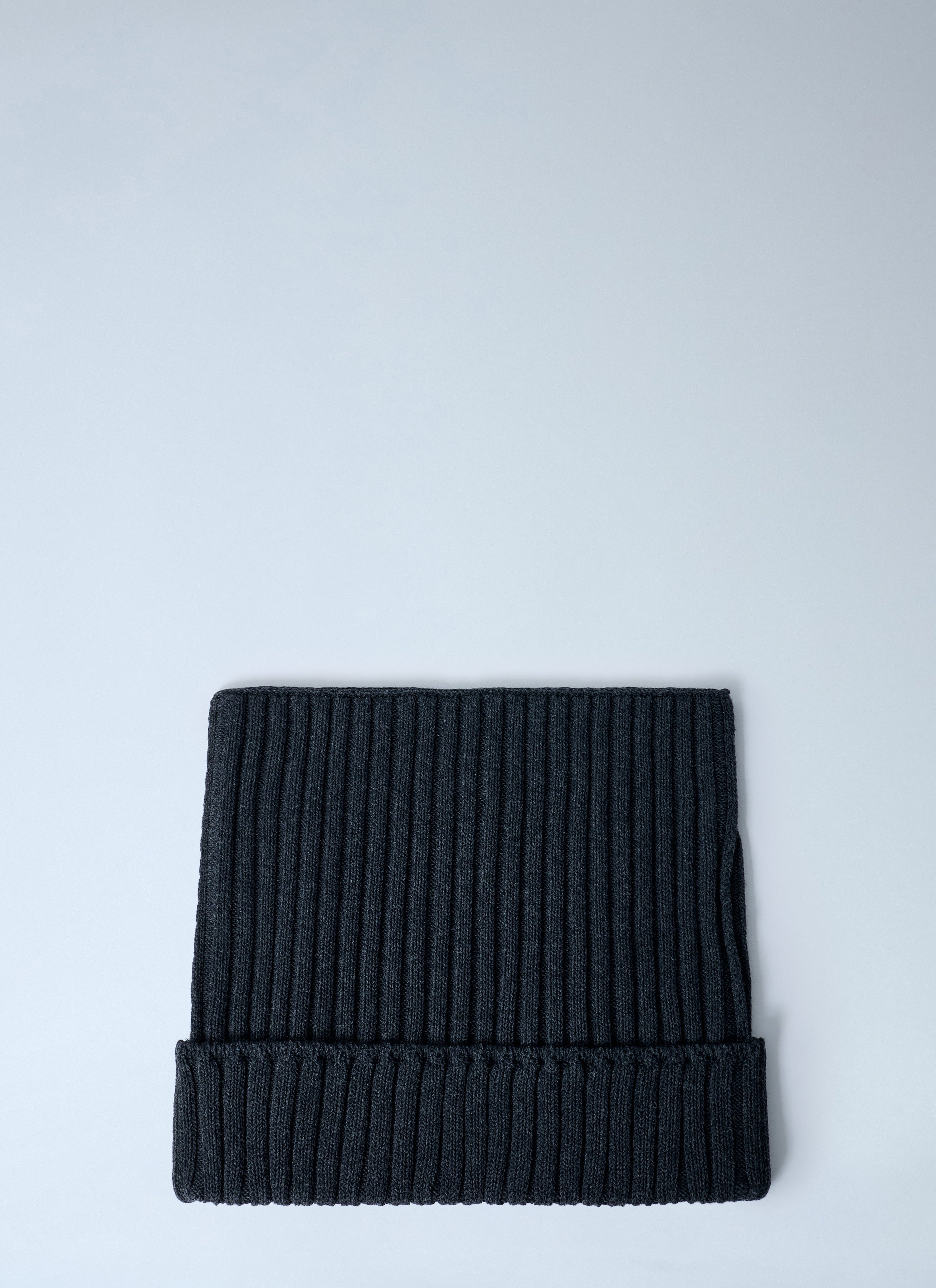Ribbed square beanie hat