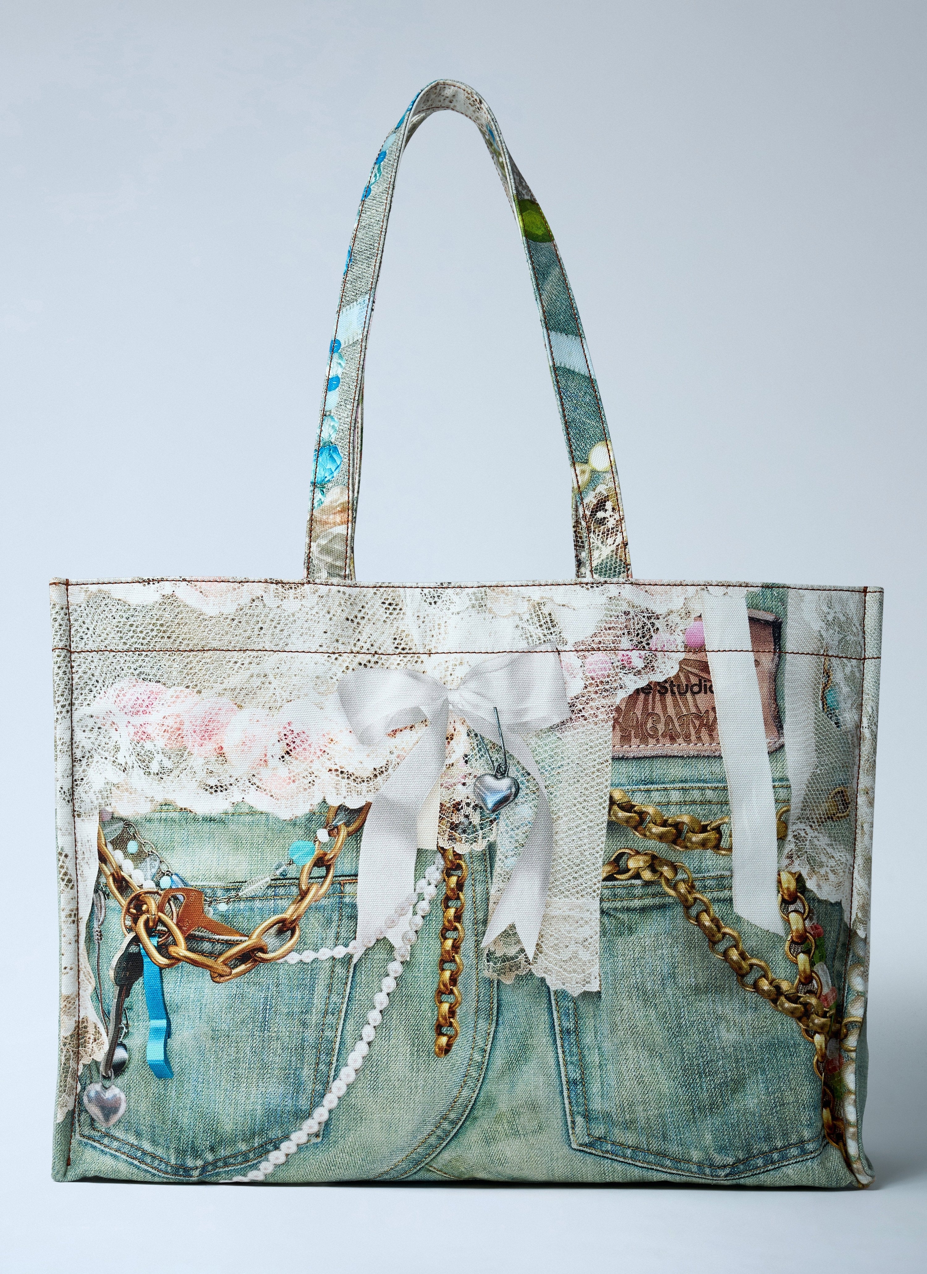 Logo print tote bag