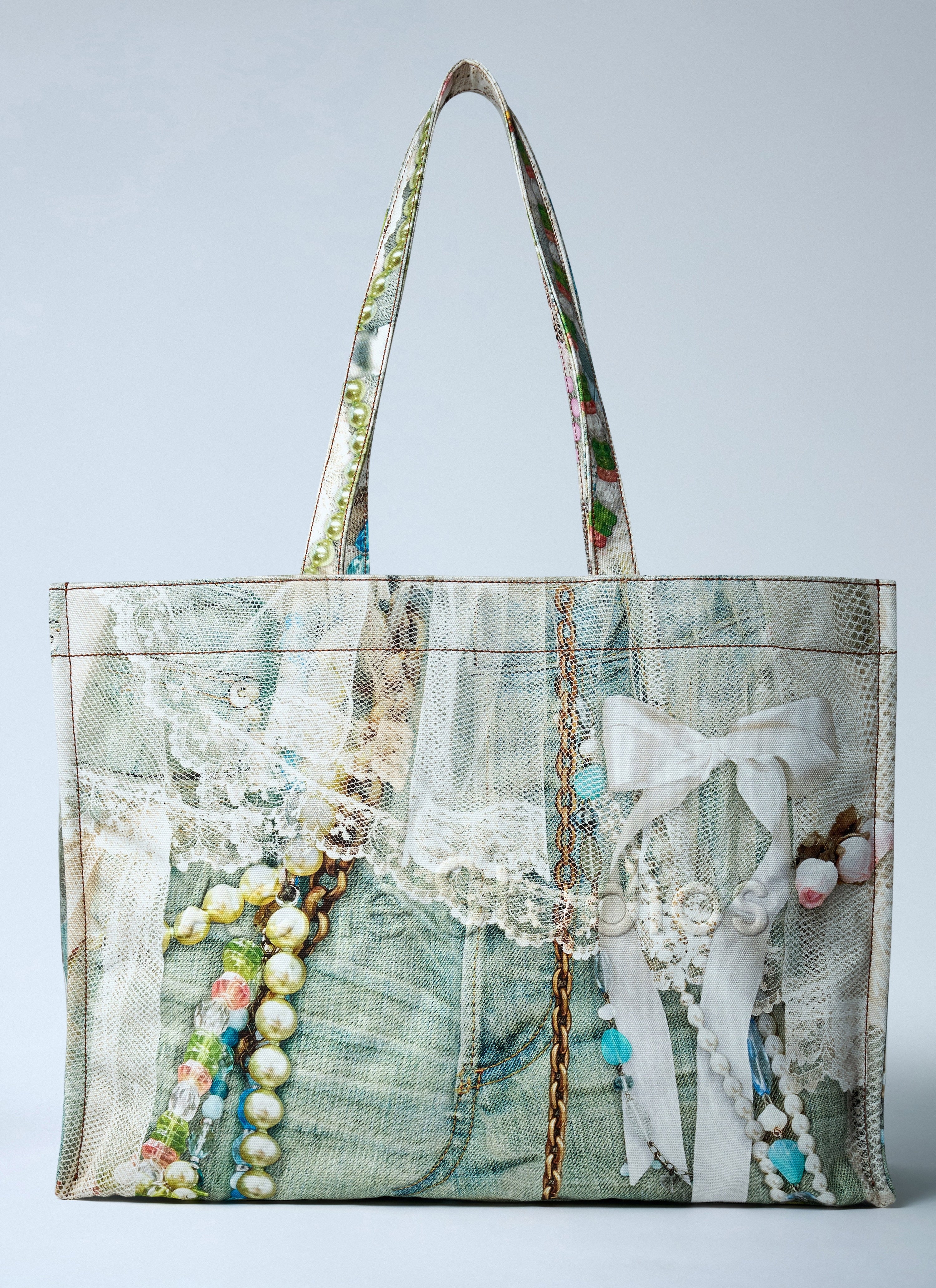 Logo print tote bag