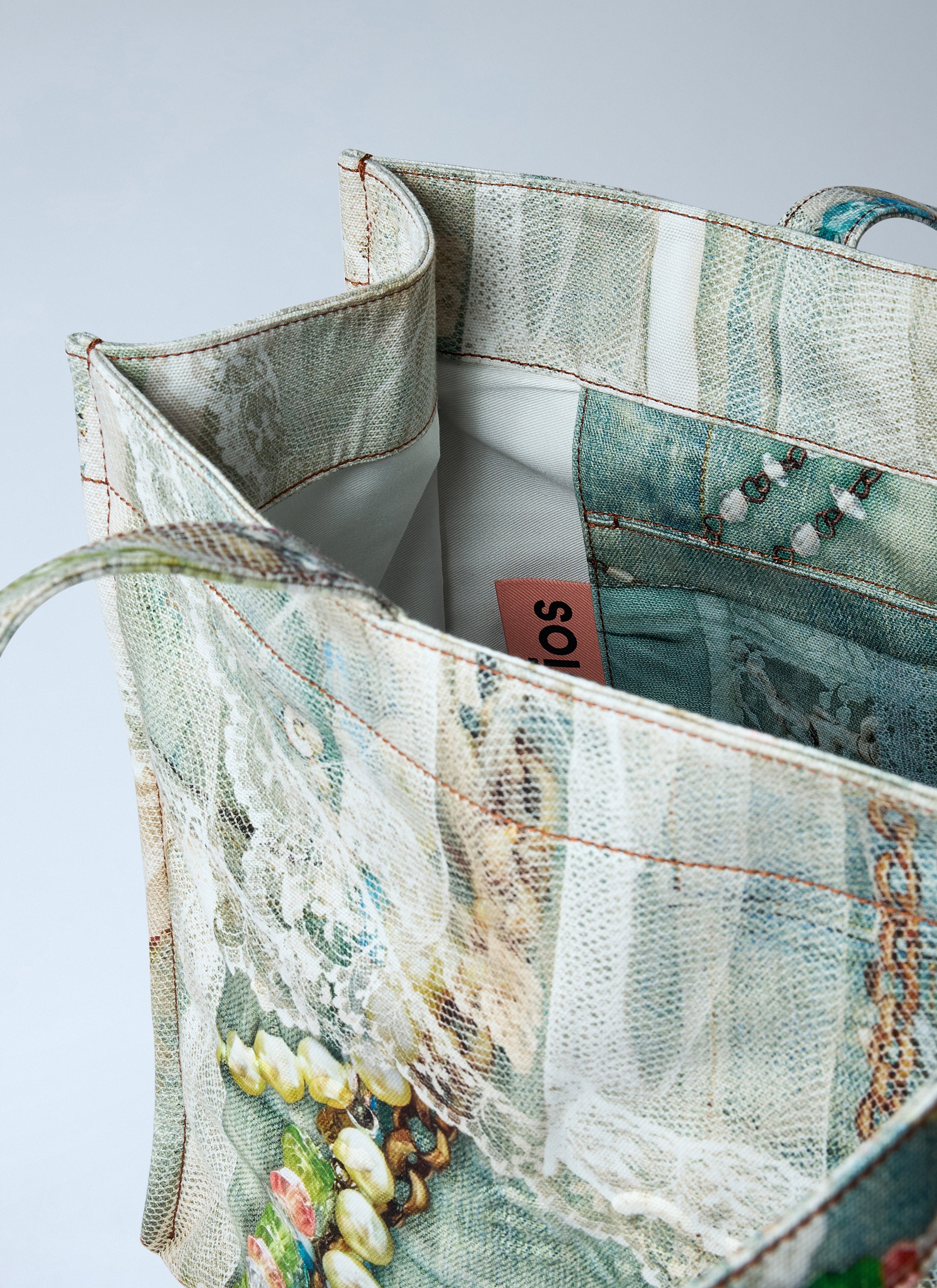 Logo print tote bag