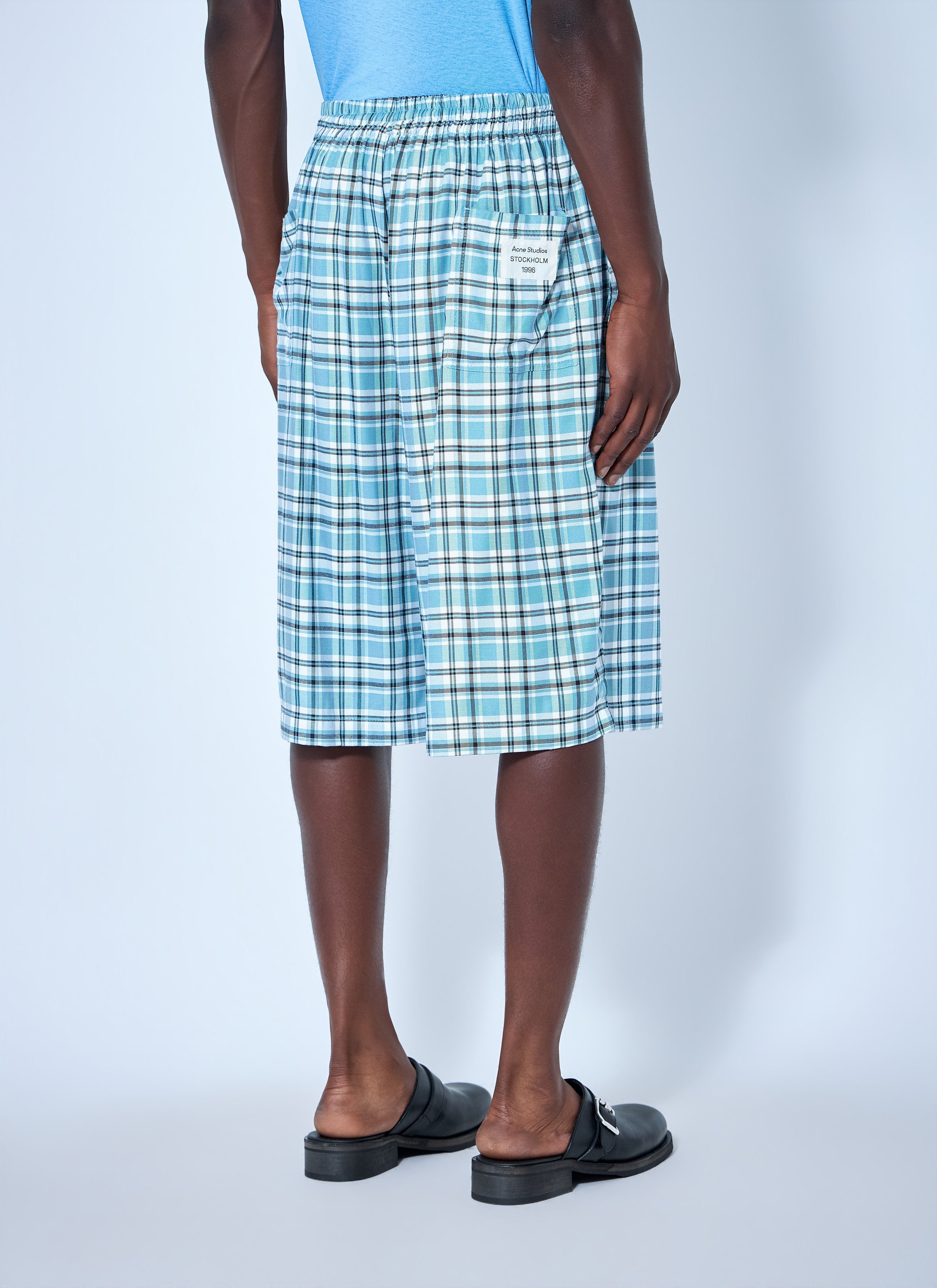 Casual flannel check shorts