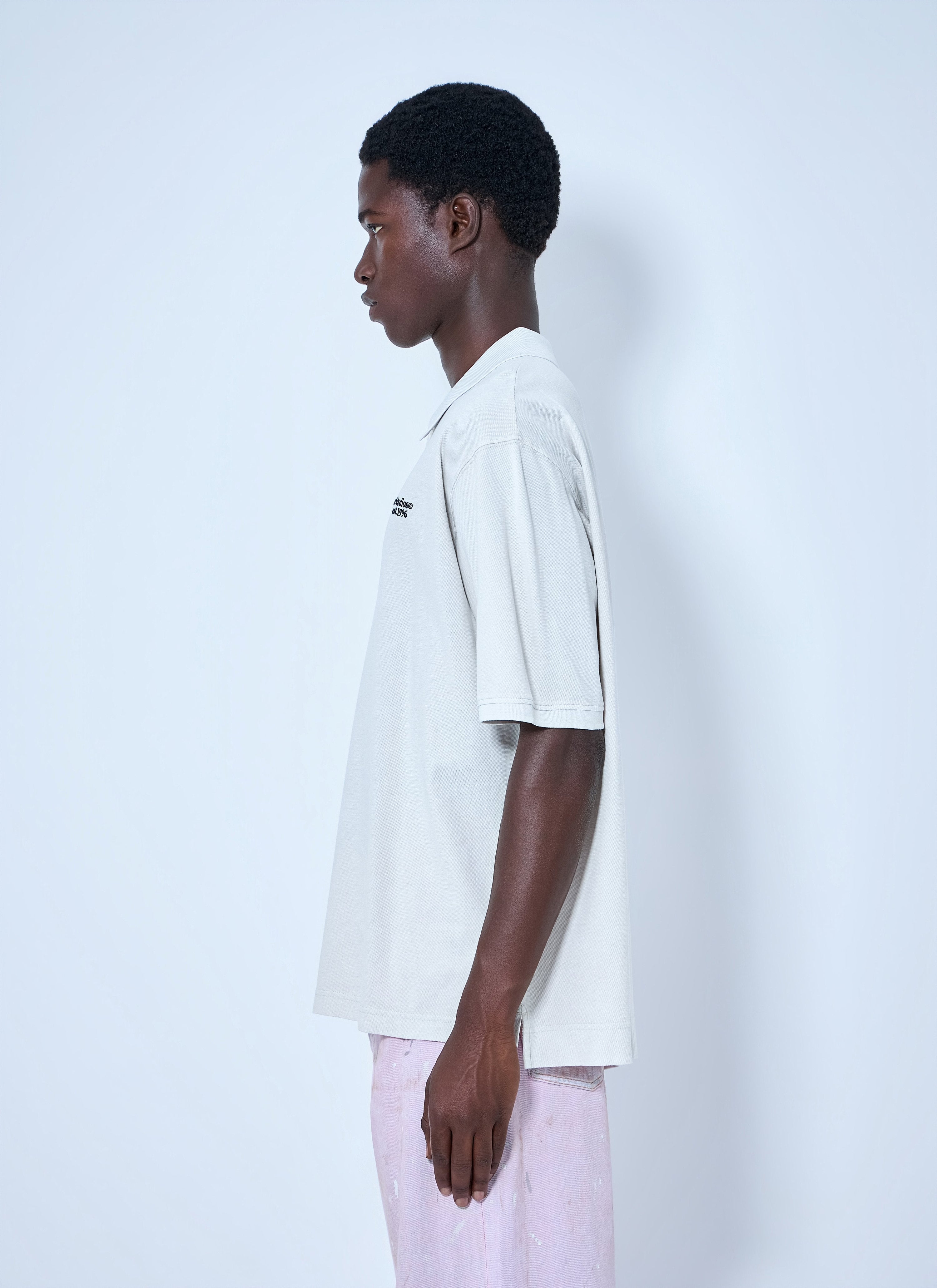 Washed logo polo shirt