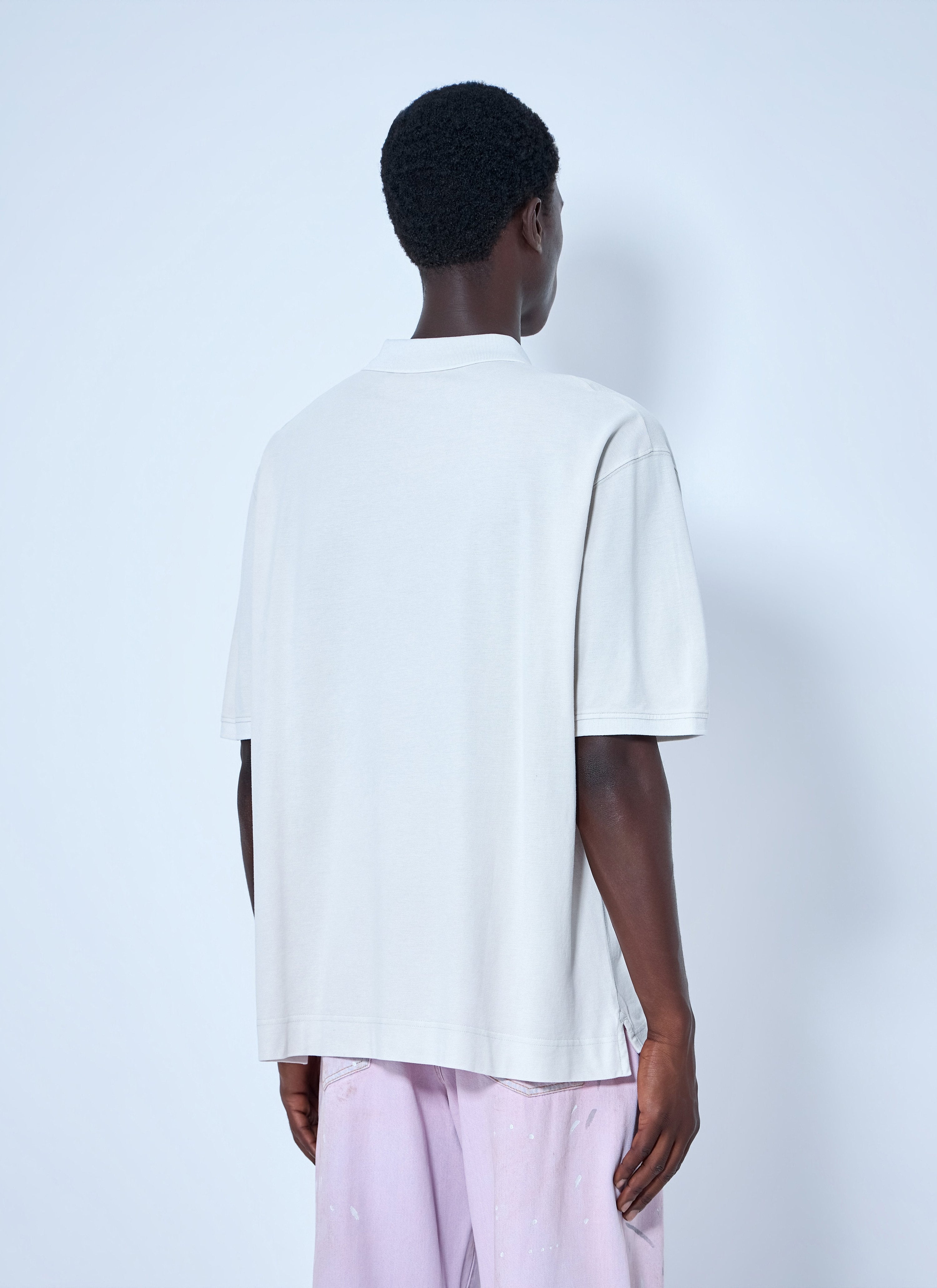 Washed logo polo shirt