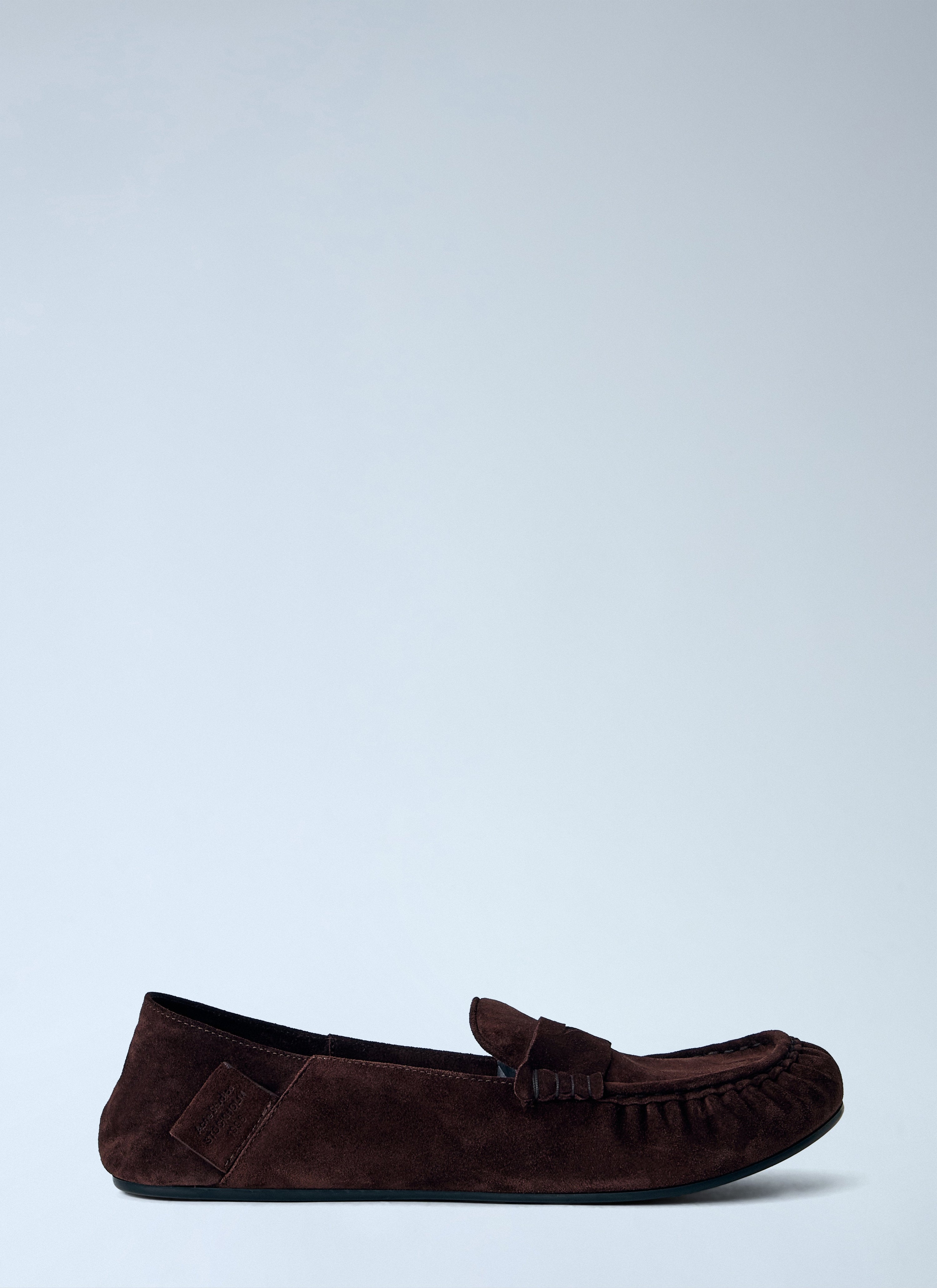 Suede saddle loafers