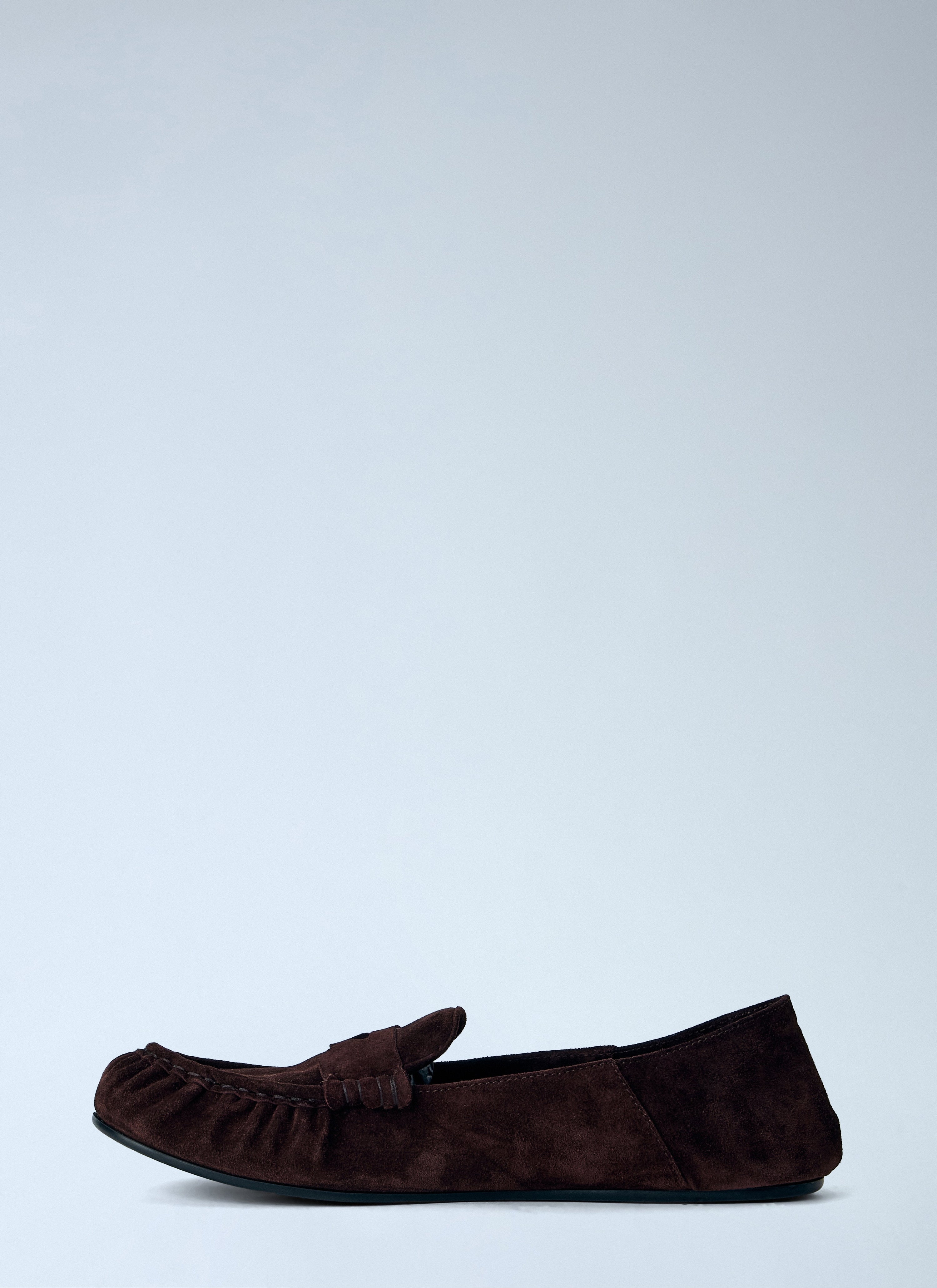 Suede saddle loafers