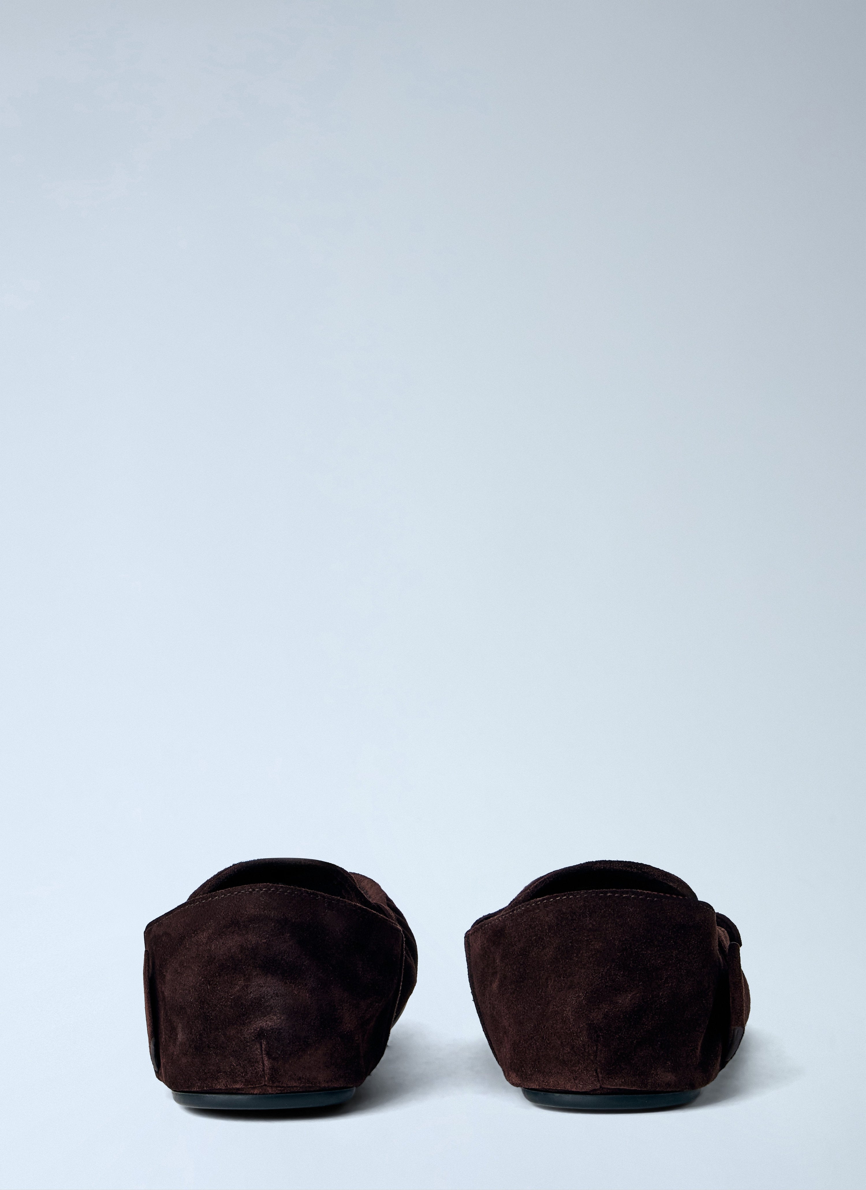 Suede saddle loafers