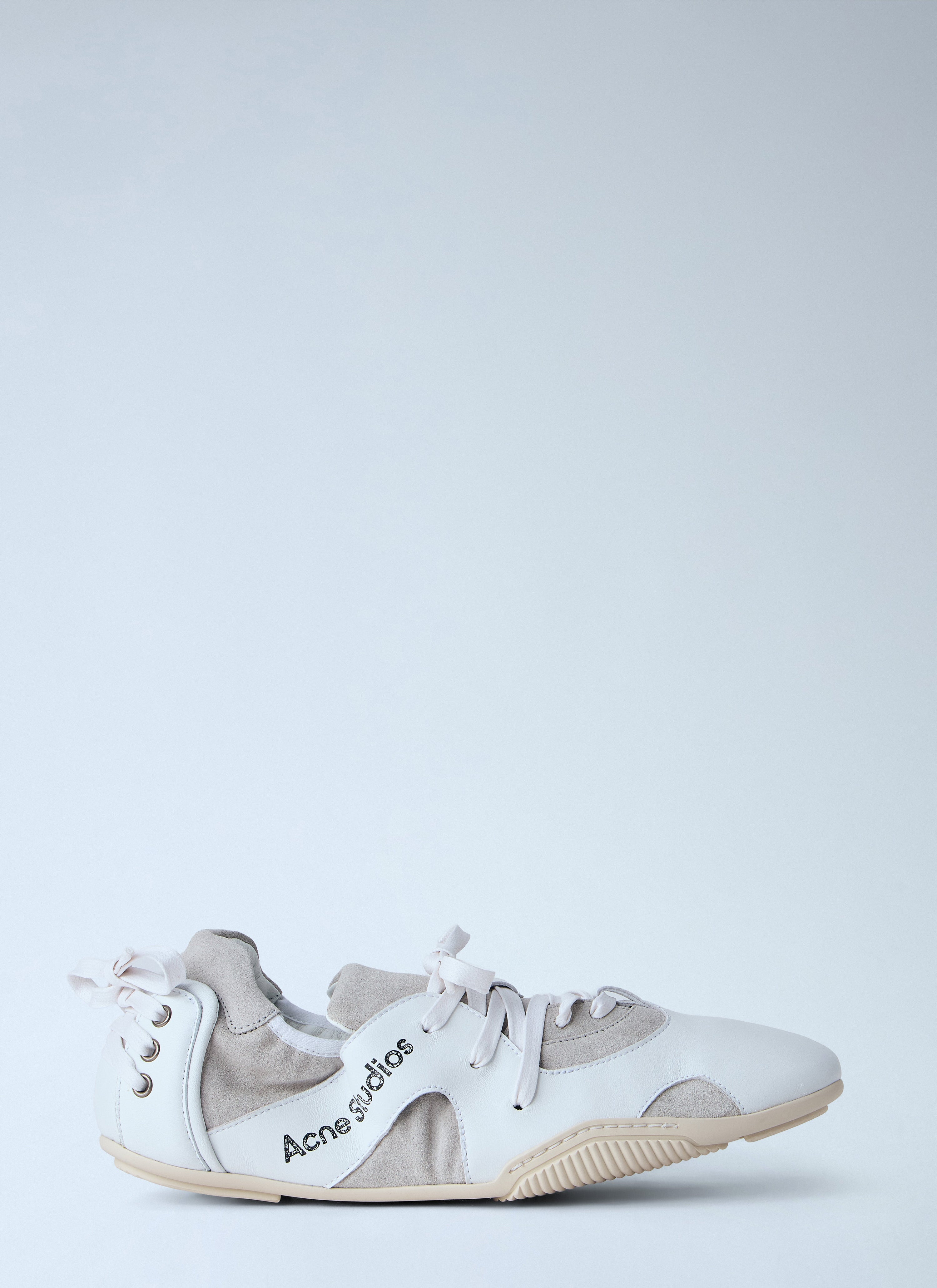 Leather lace-up sneakers