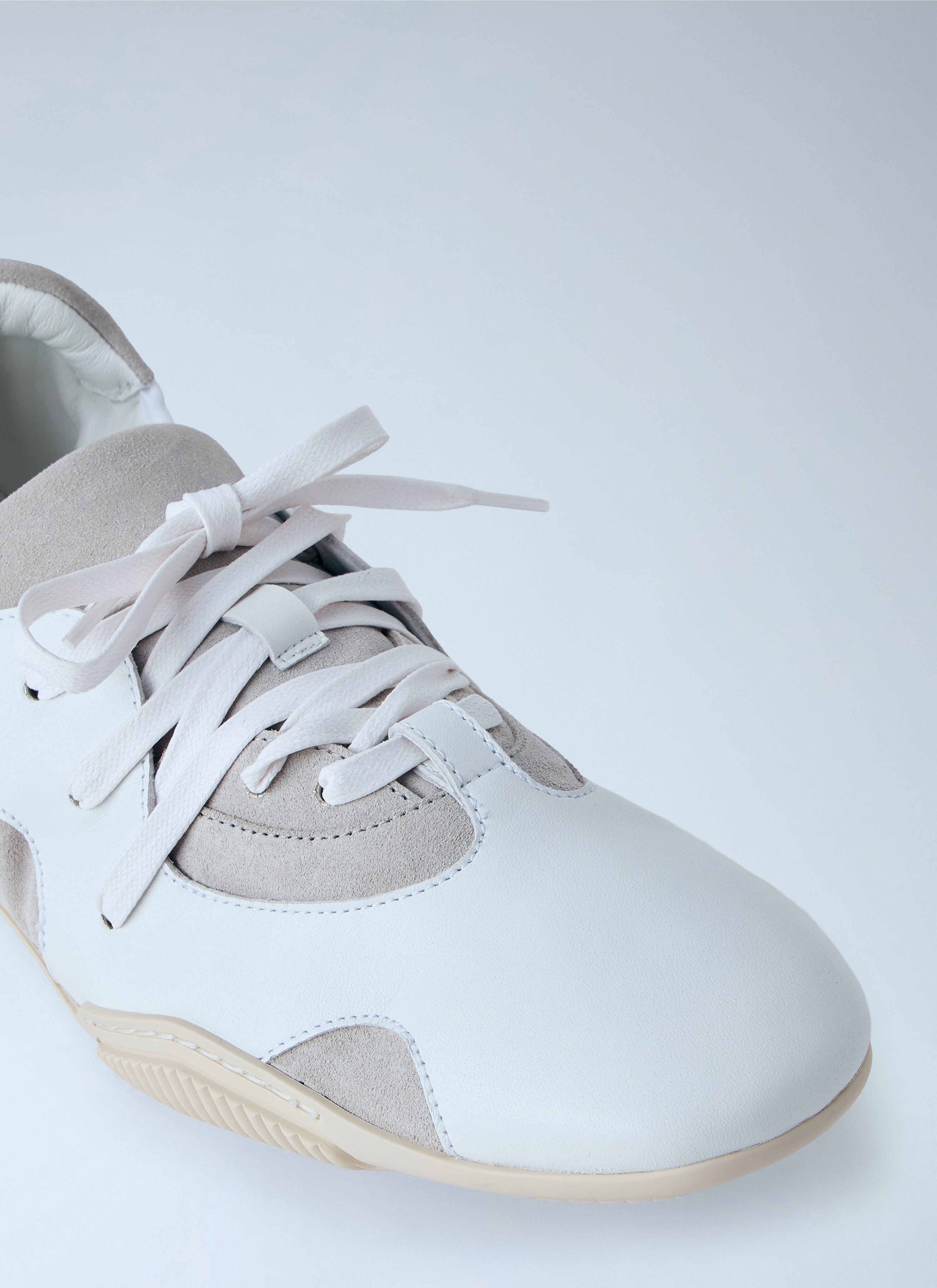 Leather lace-up sneakers